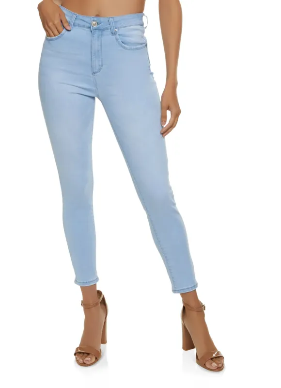 WAX Solid High Waisted Skinny Jeans sold by Rainbow