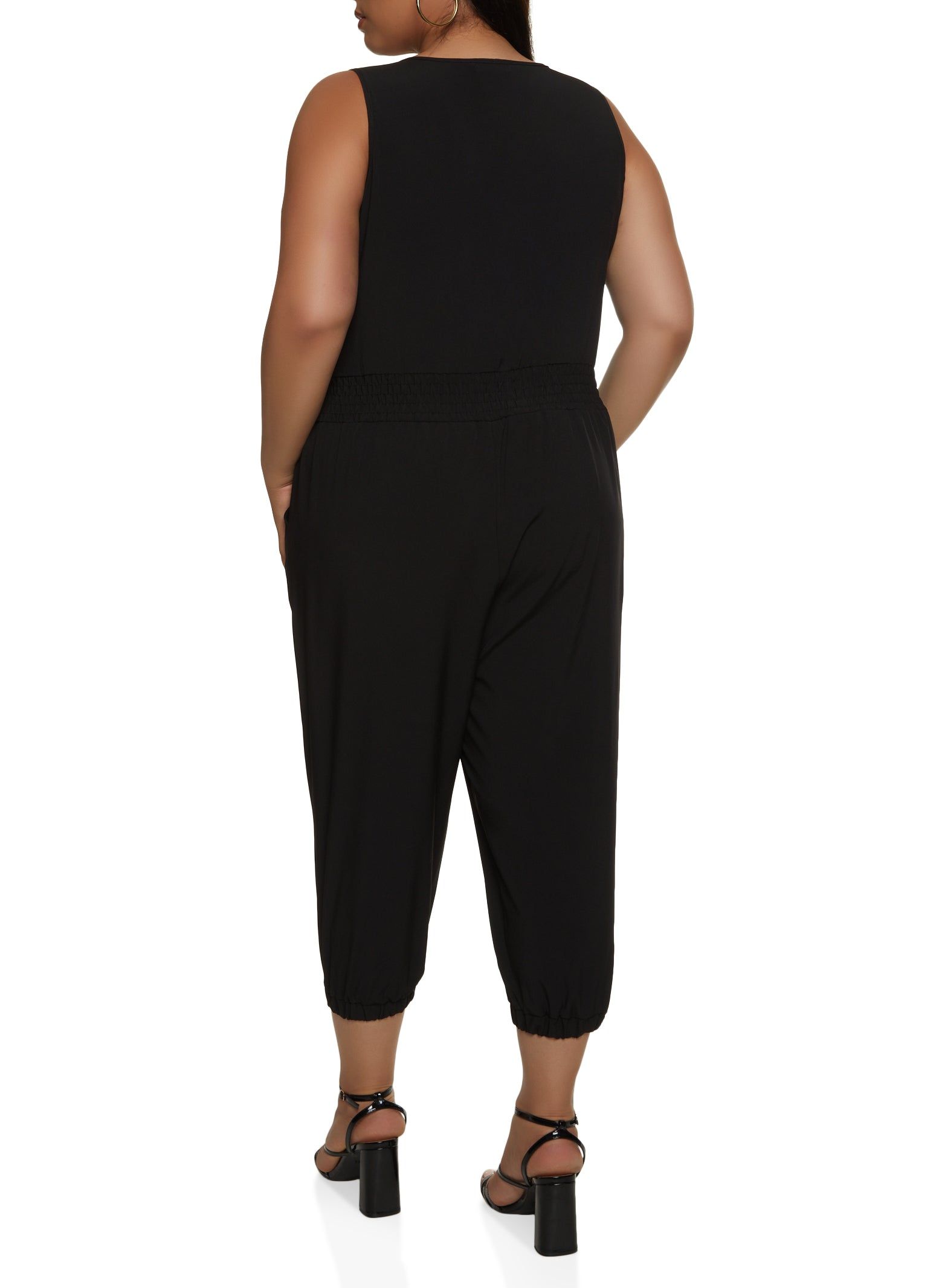 Plus Size Ruffled Cropped Jumpsuit sold by Rainbow product image thumbnail 2
