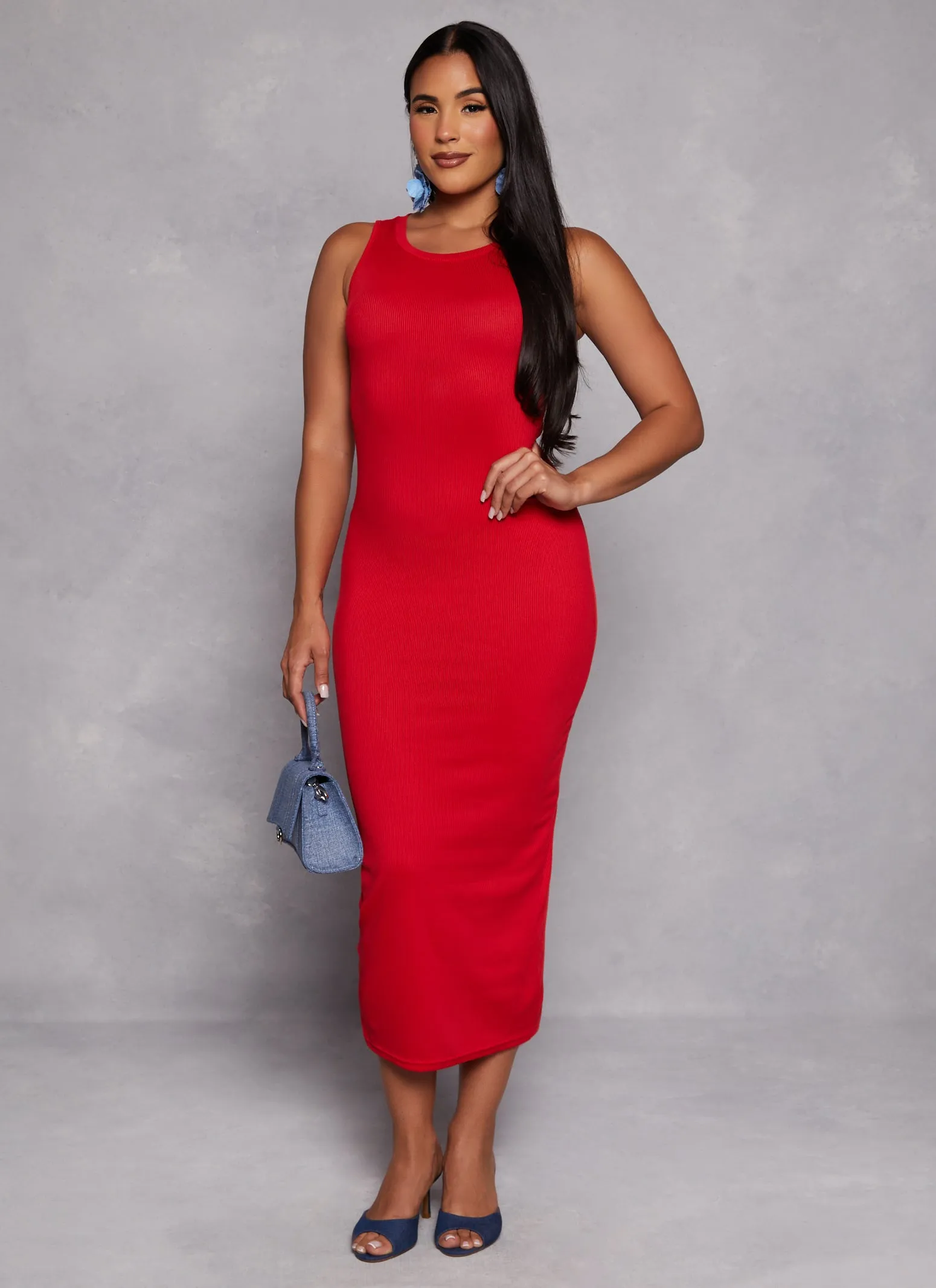 Daisy Ribbed Crew Neck Maxi Tank Dress sold by Rainbow