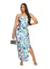 Iris Tropical Print Cowl Neck Maxi Dress sold by Rainbow