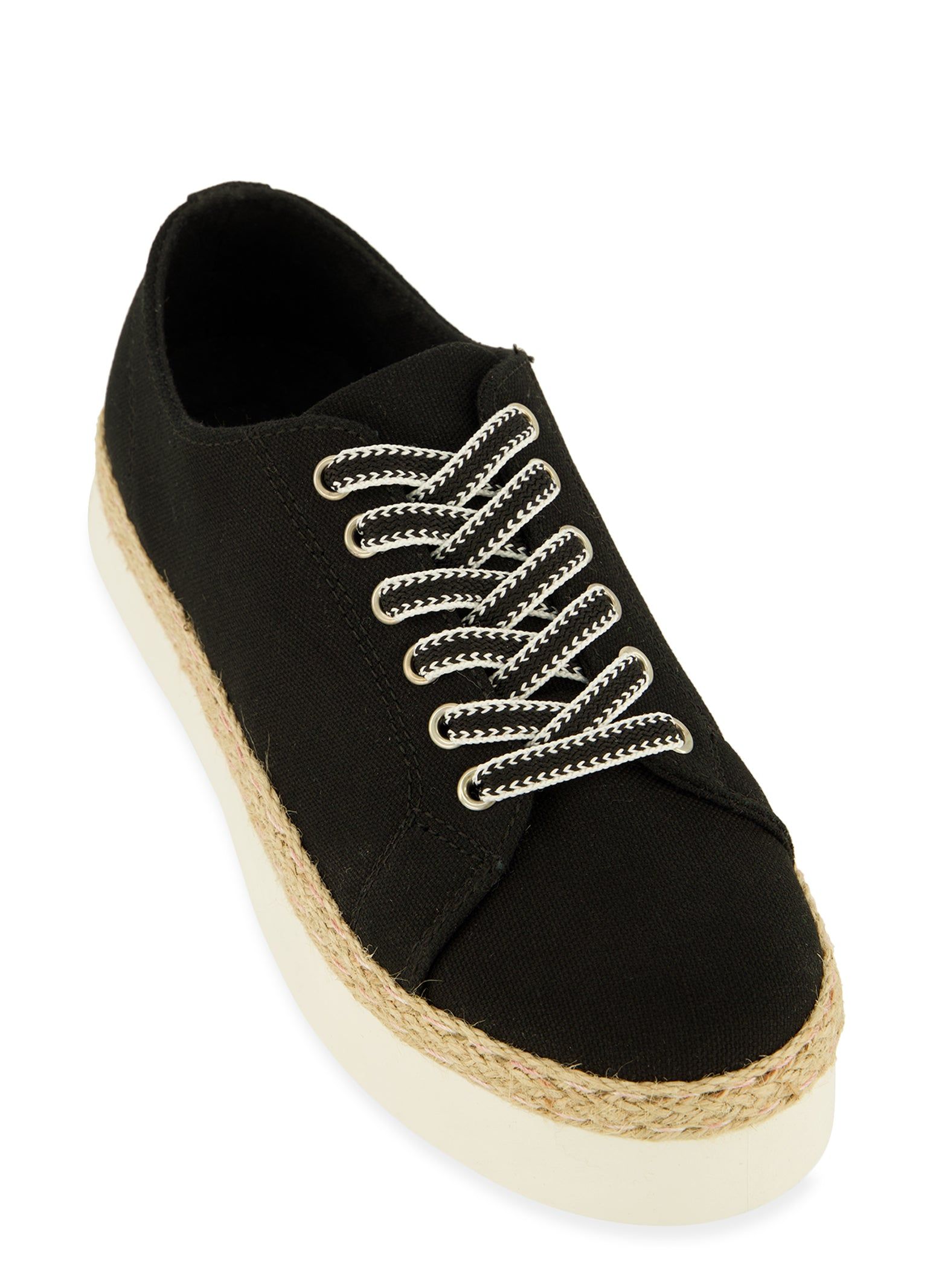 Lace Up Espadrille Platform Sneakers sold by Rainbow