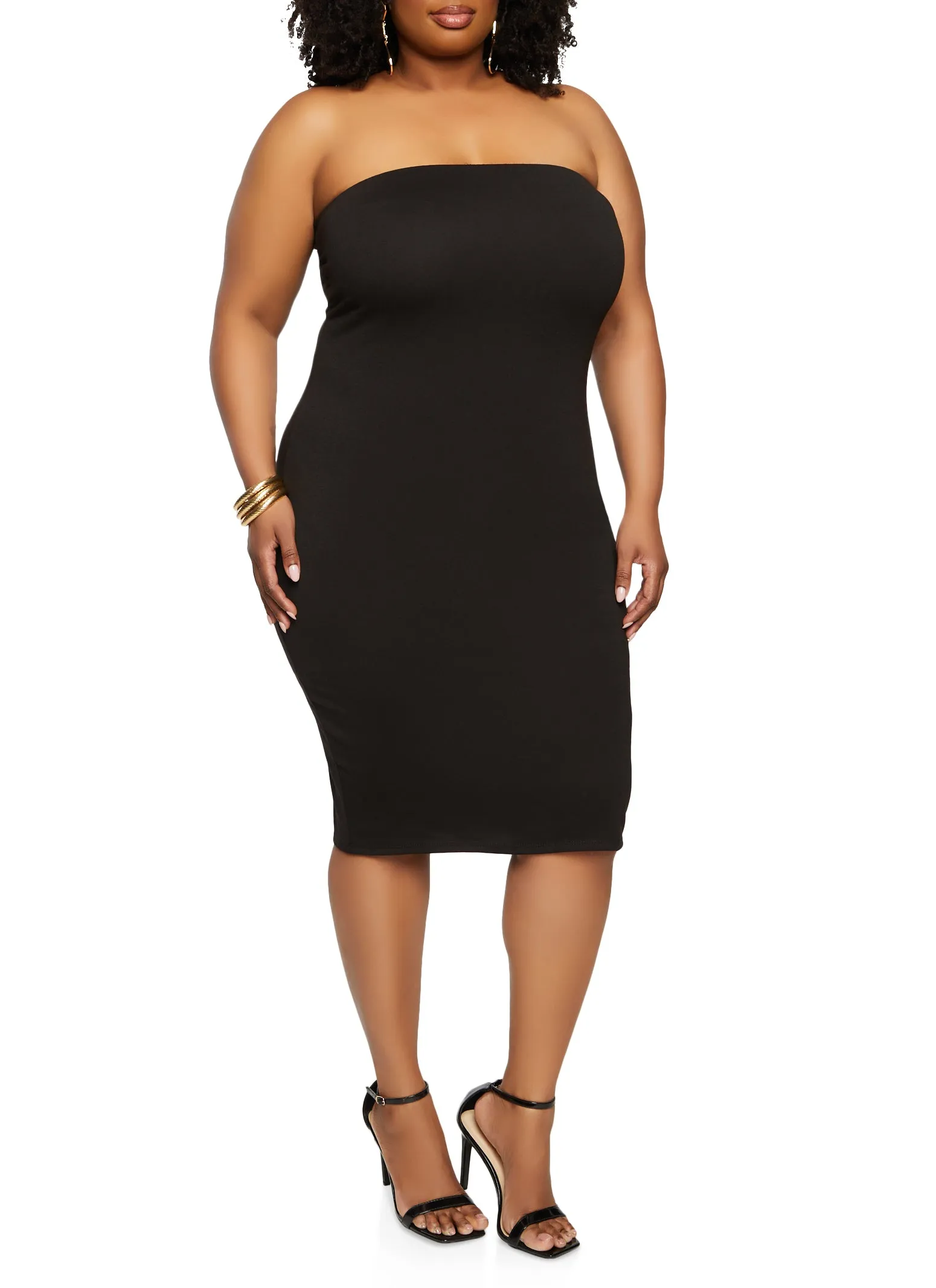 Plus Size Basic Midi Tube Dress sold by Rainbow product image thumbnail 2