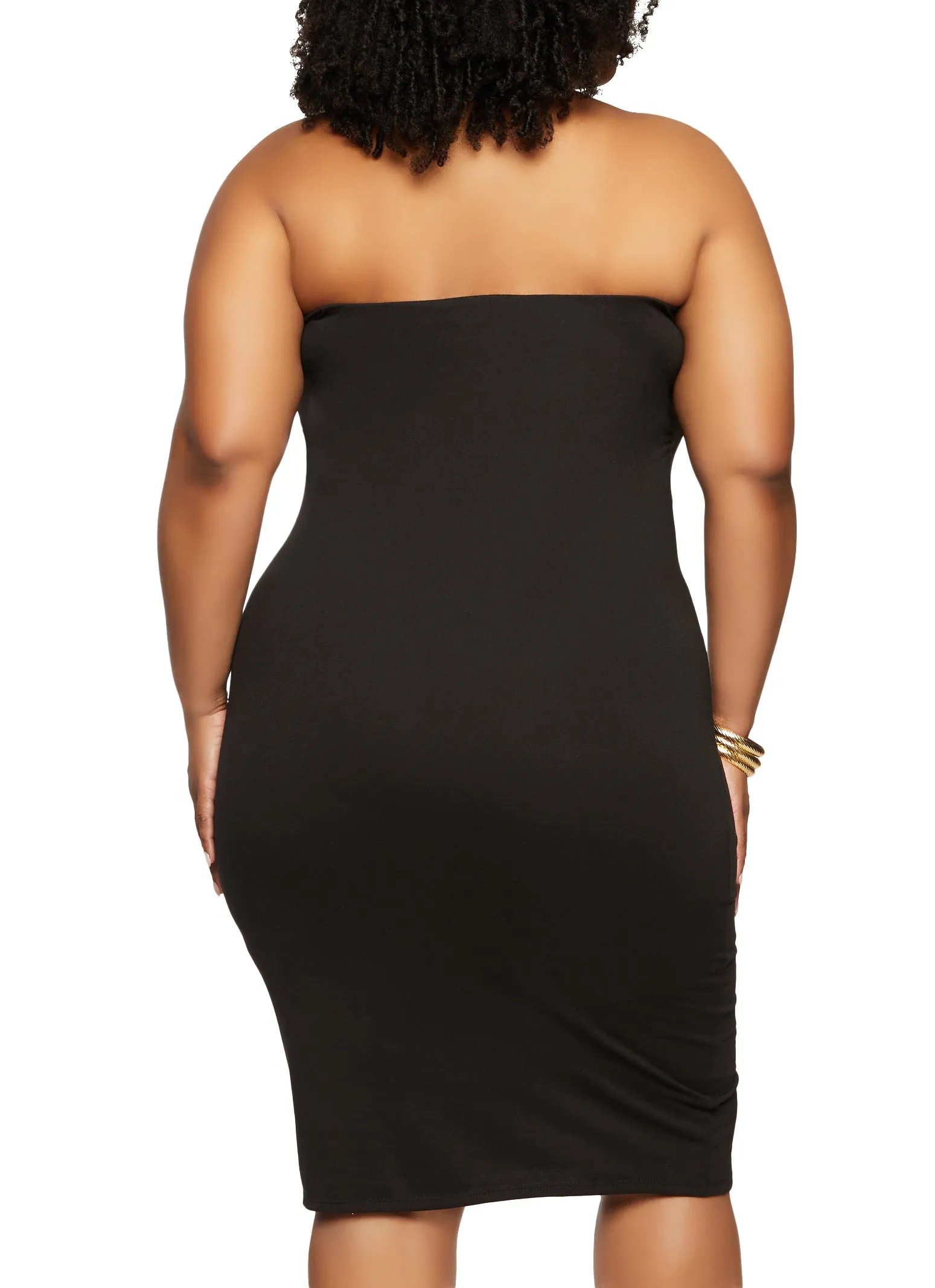 Plus Size Basic Midi Tube Dress sold by Rainbow product image thumbnail 3