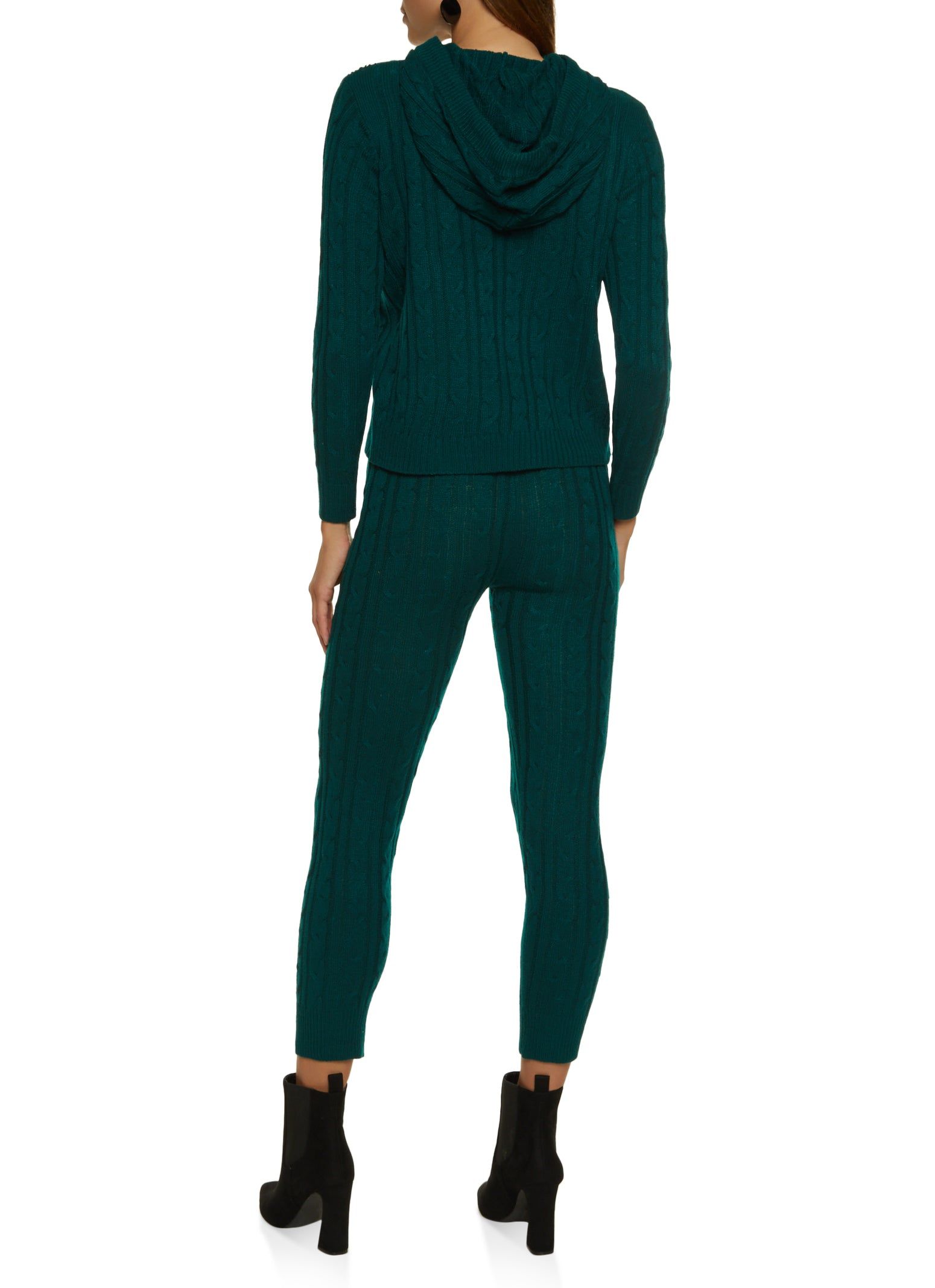 Cable Knit Hooded Sweater and Leggings Set sold by Rainbow product image thumbnail 2