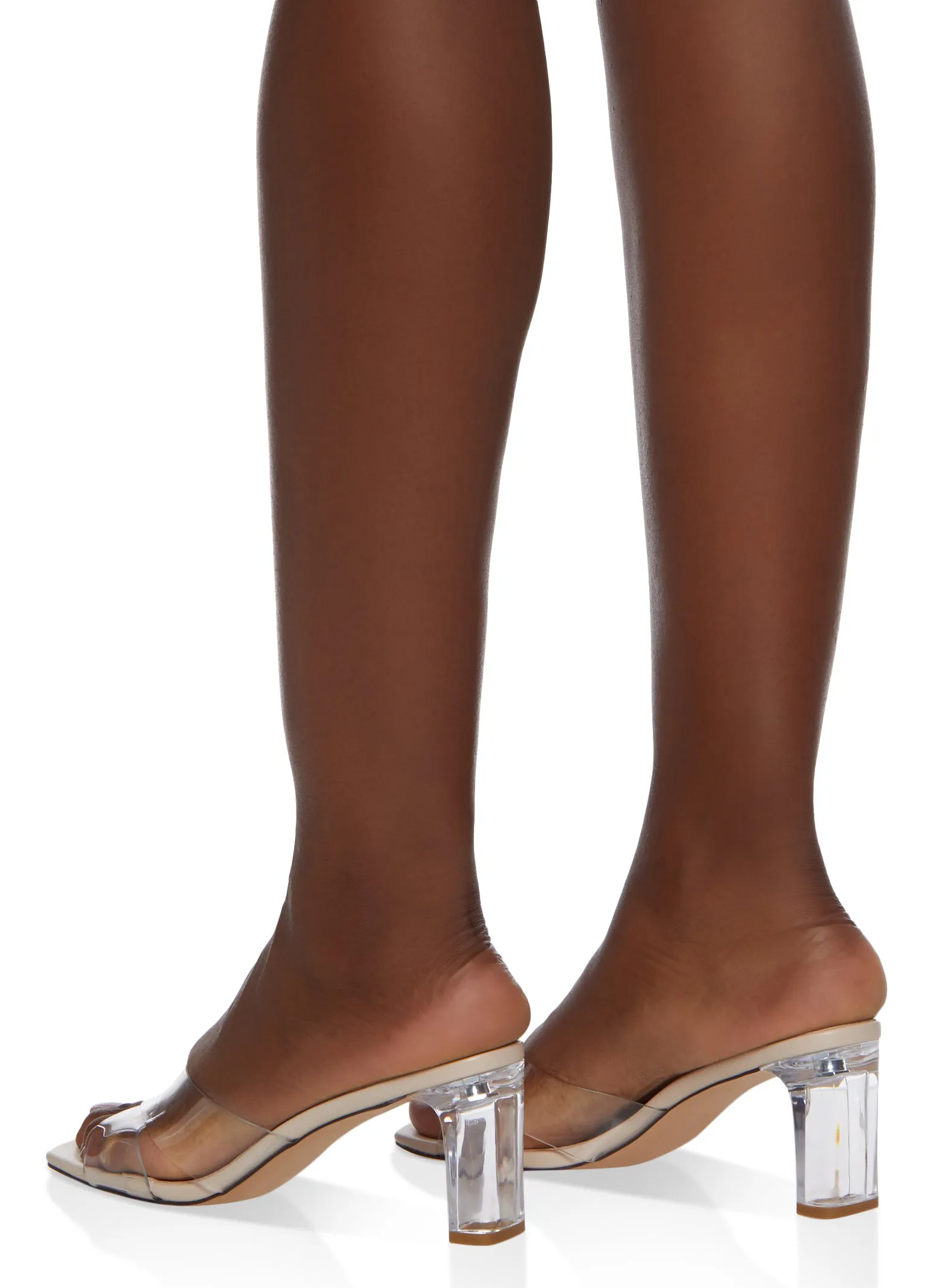 Cross Strap Clear Heel Mule Sandals sold by Rainbow product image thumbnail 3