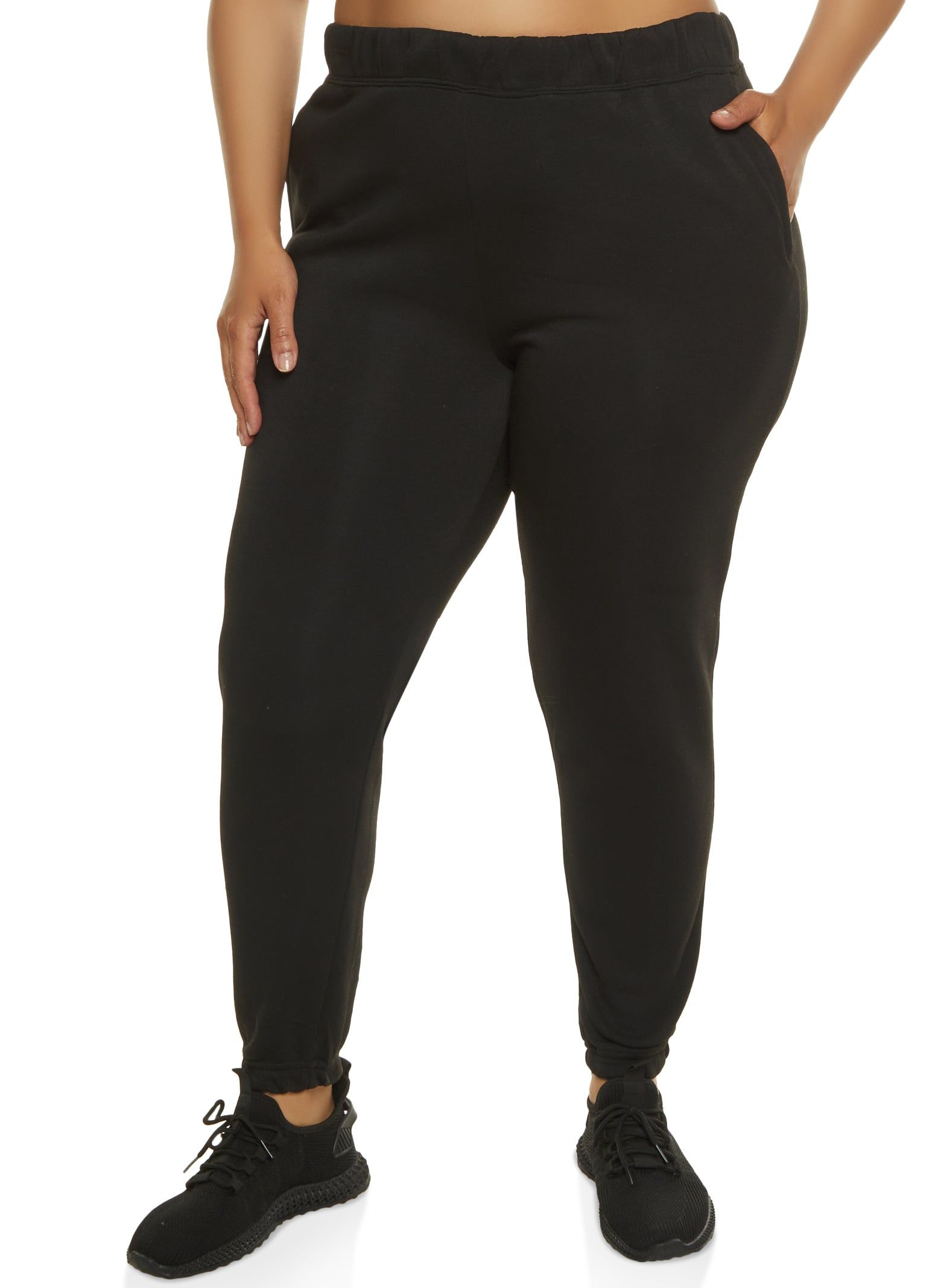 Plus Size Basic Fleece Joggers sold by Rainbow