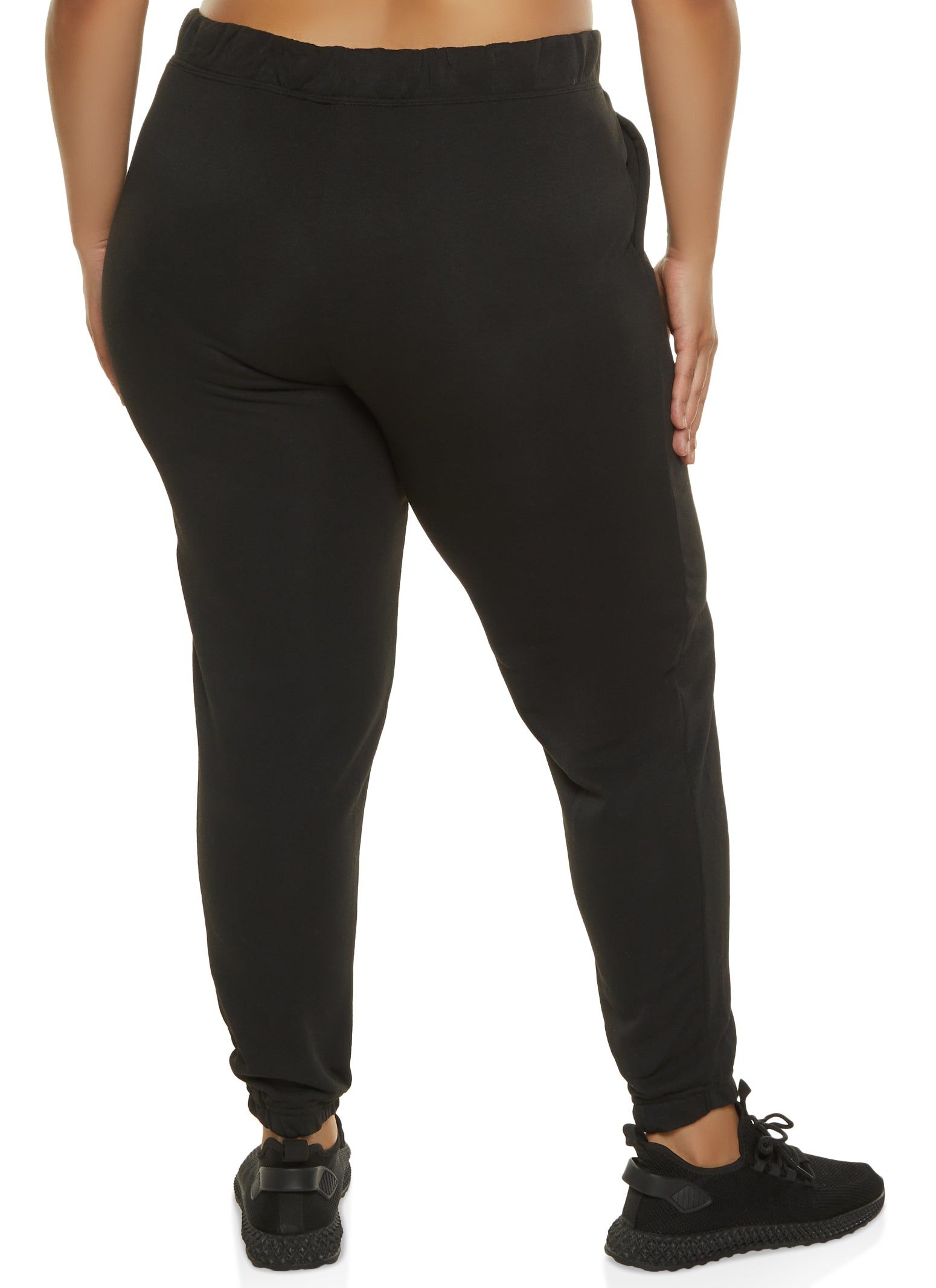 Plus Size Basic Fleece Joggers sold by Rainbow product image thumbnail 2