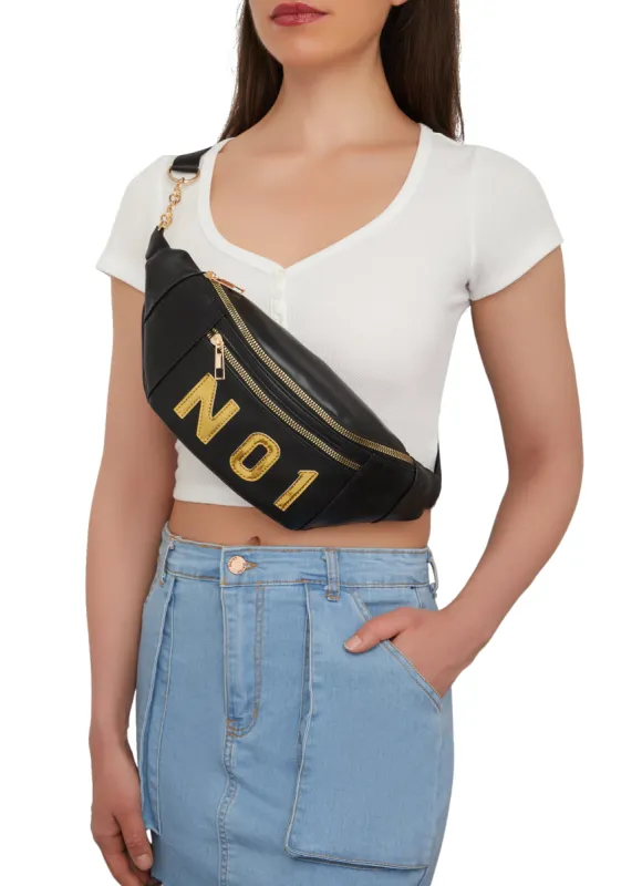 No 1 Double Zip Fanny Pack sold by Rainbow