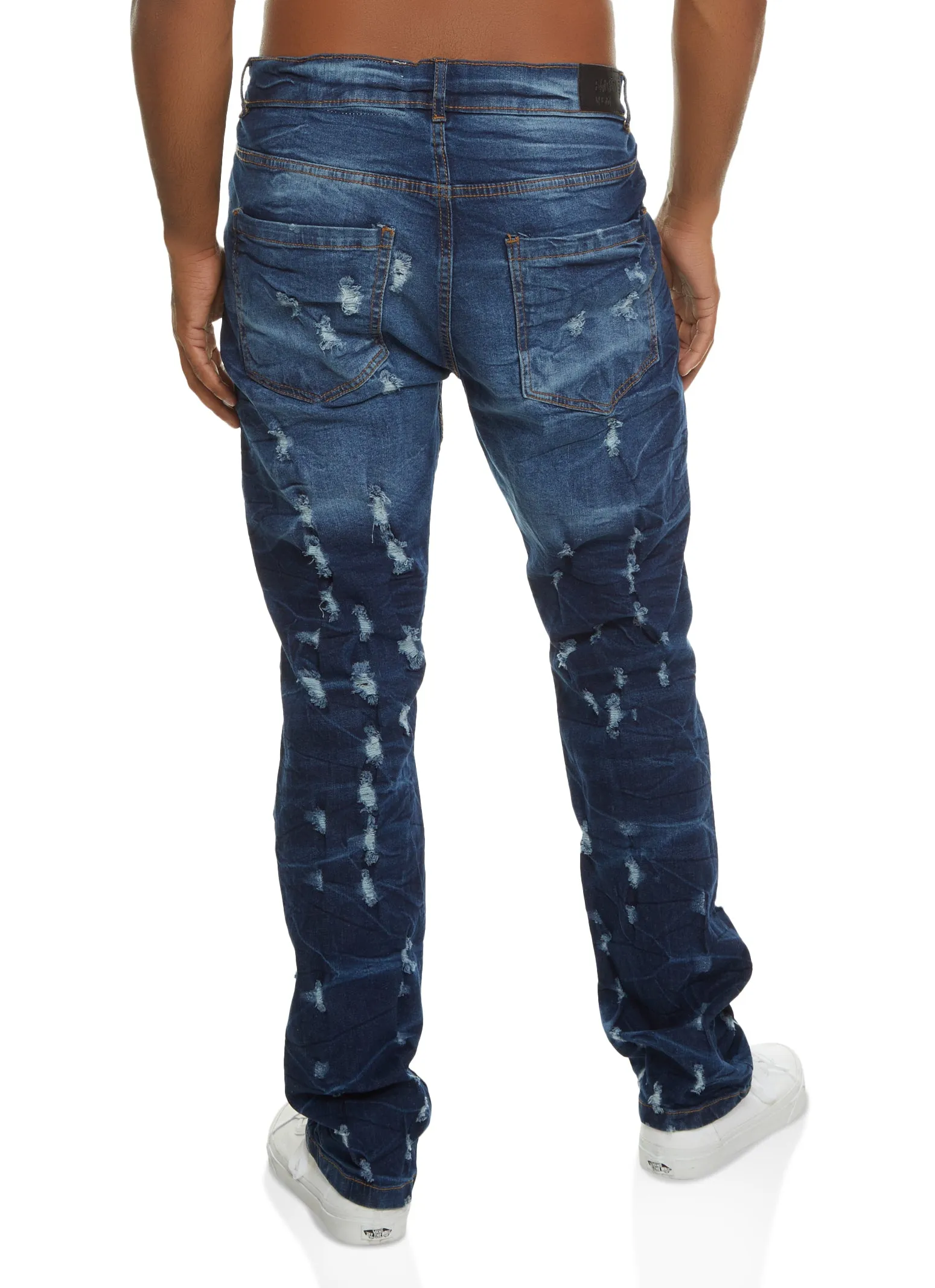 Mens Distressed Slim Leg Jeans sold by Rainbow product image thumbnail 3