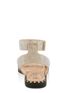 Rhinestone Studded Velcro Ankle Strap Sandals sold by Rainbow