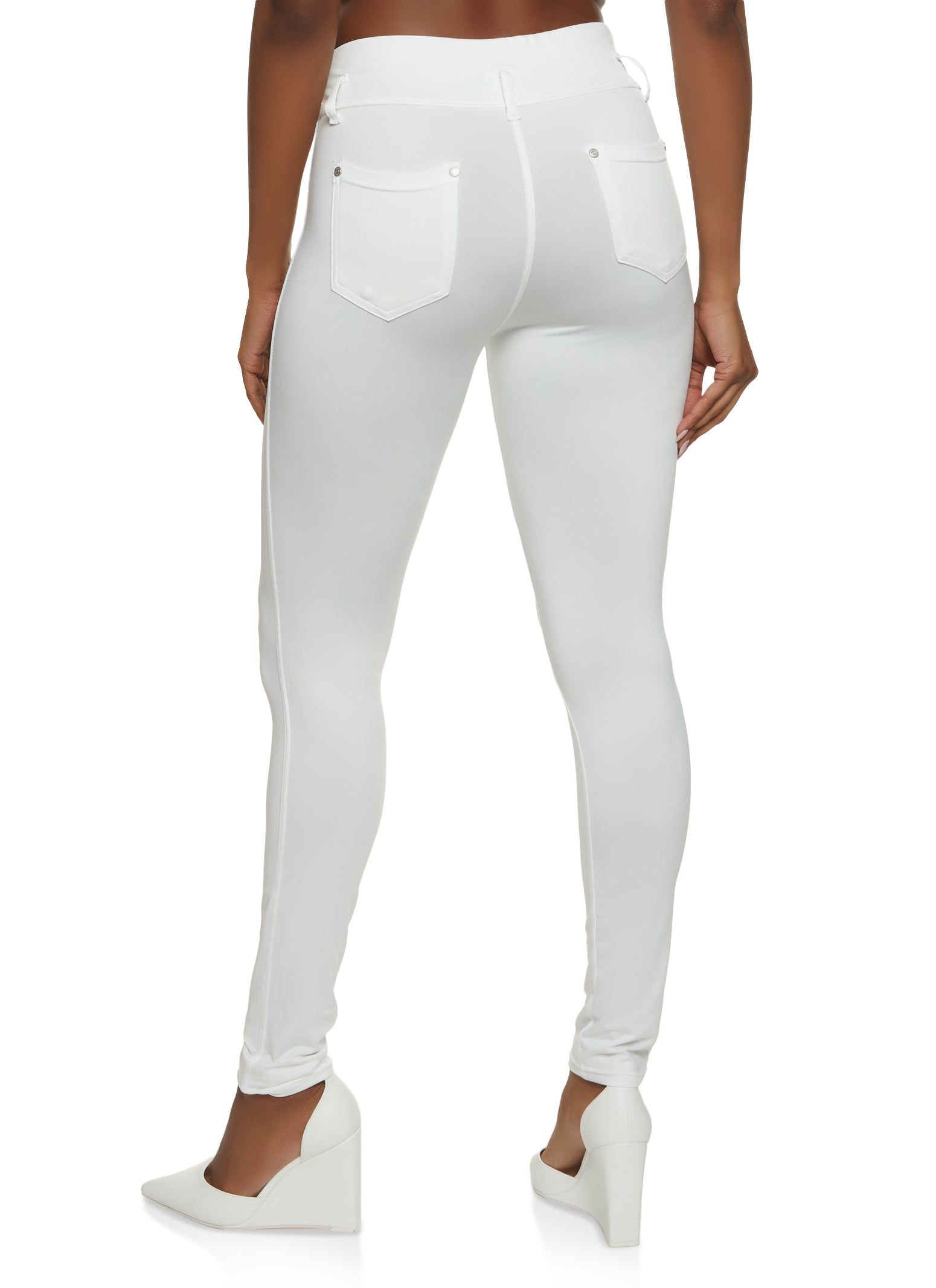 Triple Button Detail Scuba Pants sold by Rainbow product image thumbnail 3