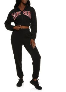 Baby Girl Varsity Graphic Cropped Hoodie sold by Rainbow