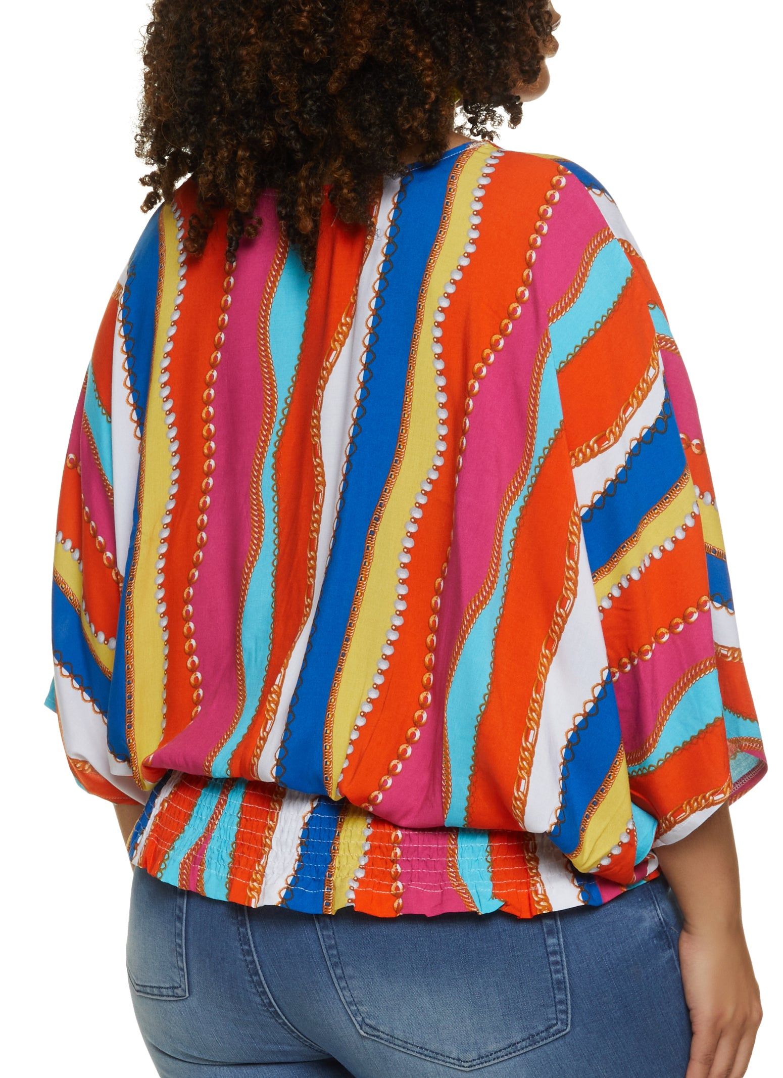 Plus Size Smocked Waist Wrap Top sold by Rainbow product image thumbnail 2