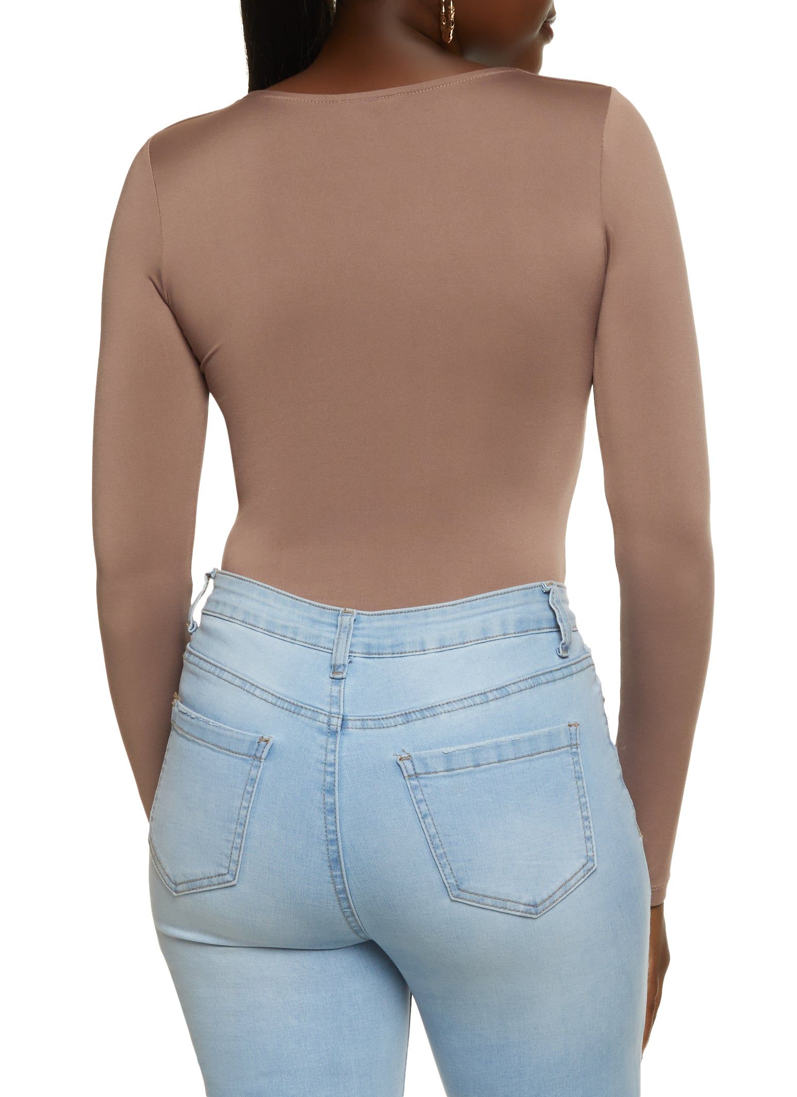 Seamless Double Layered Square Neck Bodysuit sold by Rainbow product image thumbnail 3