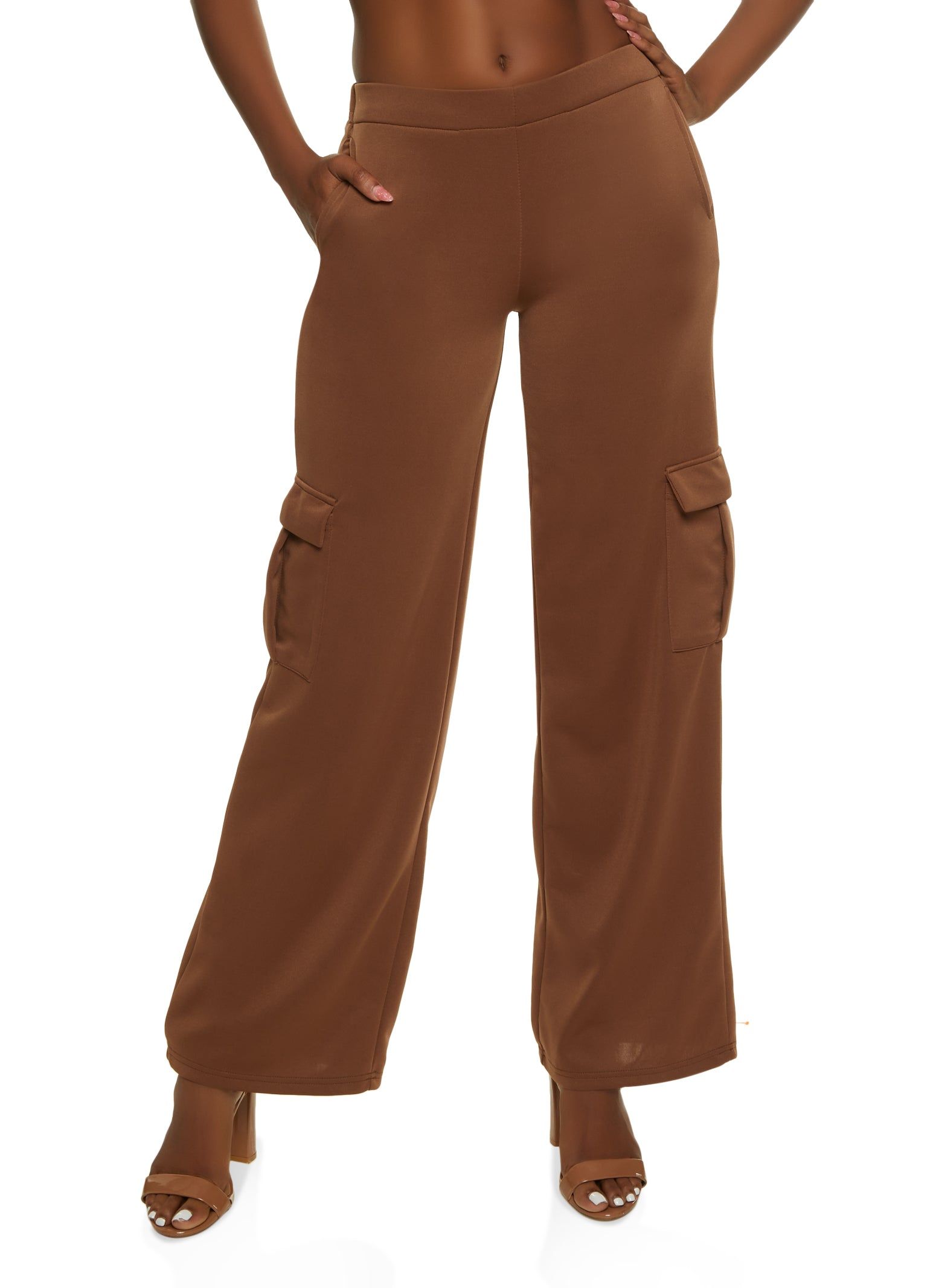 High Waist Wide Leg Cargo Pants sold by Rainbow