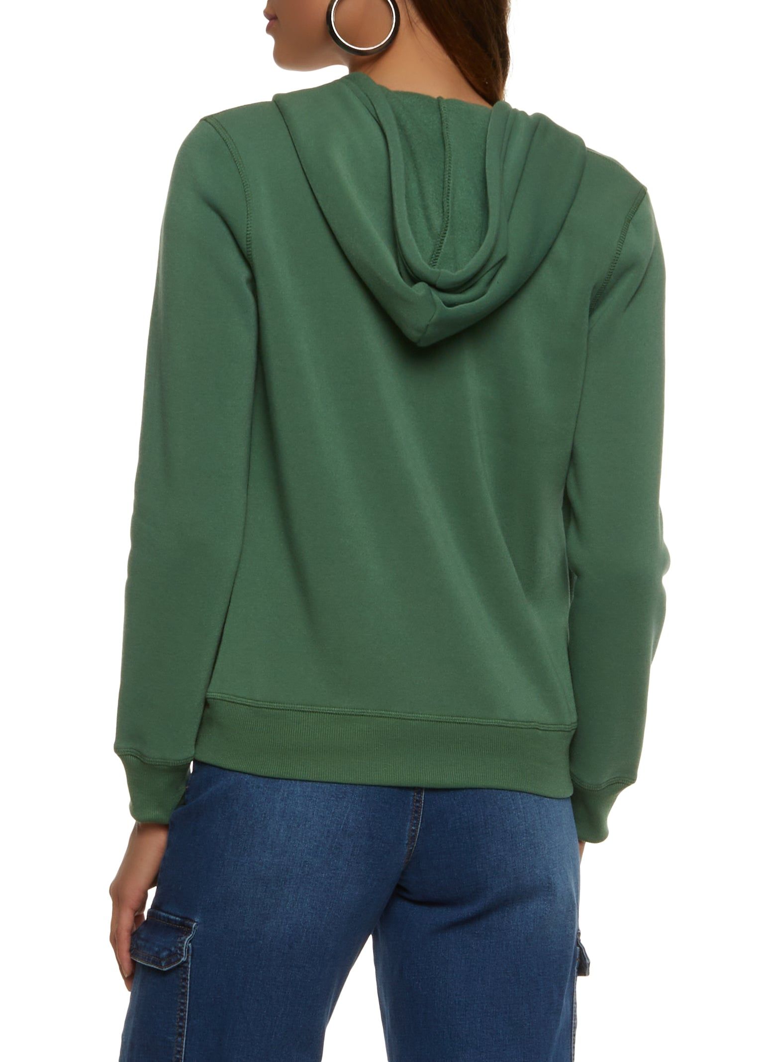 Zip Front Hooded Fleece Sweatshirt sold by Rainbow product image thumbnail 2