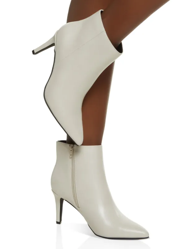 Pointed Toe Side Zip Stiletto Booties sold by Rainbow