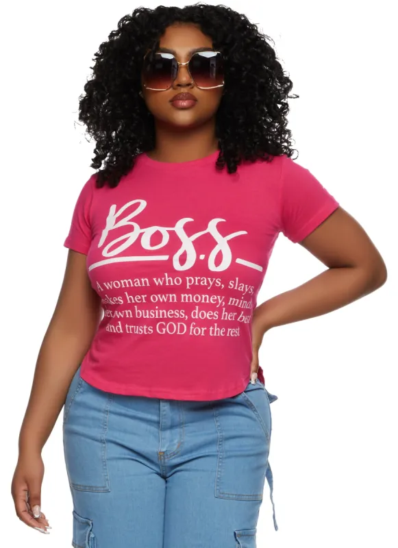 Boss Graphic High Low Tee sold by Rainbow