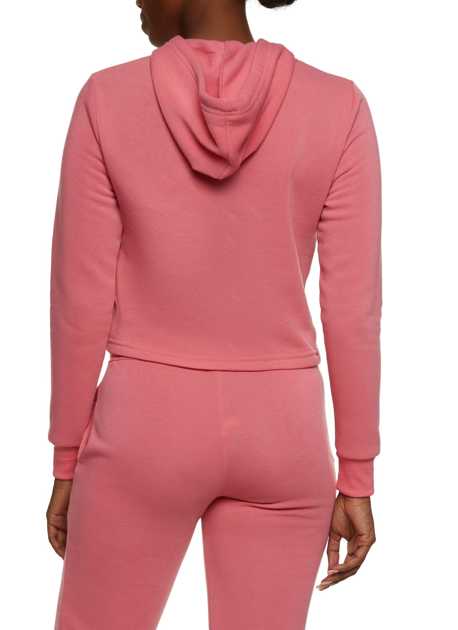 Fleece Hooded Cropped Sweatshirt sold by Rainbow product image thumbnail 3
