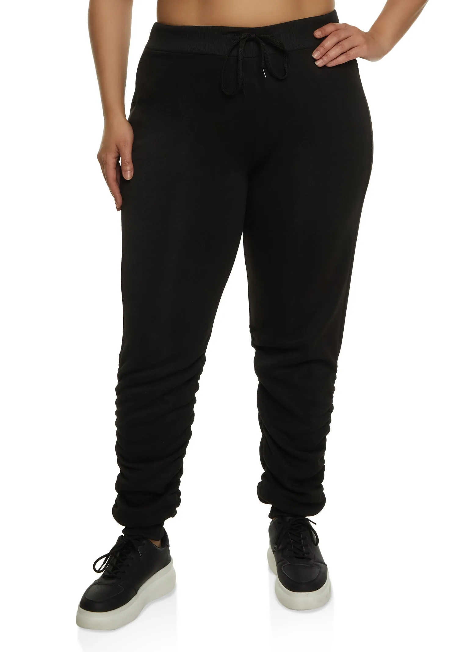 Plus Size Ruched Drawstring Joggers sold by Rainbow