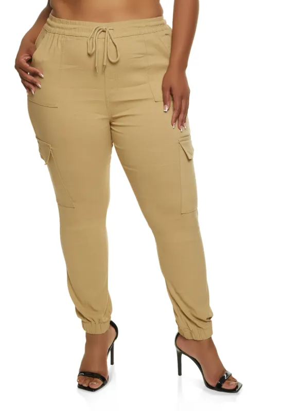 Plus Size Hyperstretch Cargo Joggers sold by Rainbow