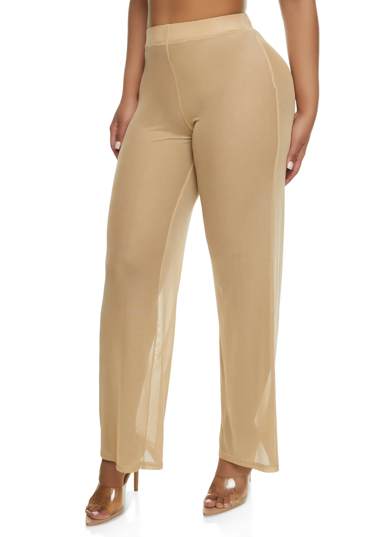 Daisy Sheer Mesh Wide Leg Pants sold by Rainbow