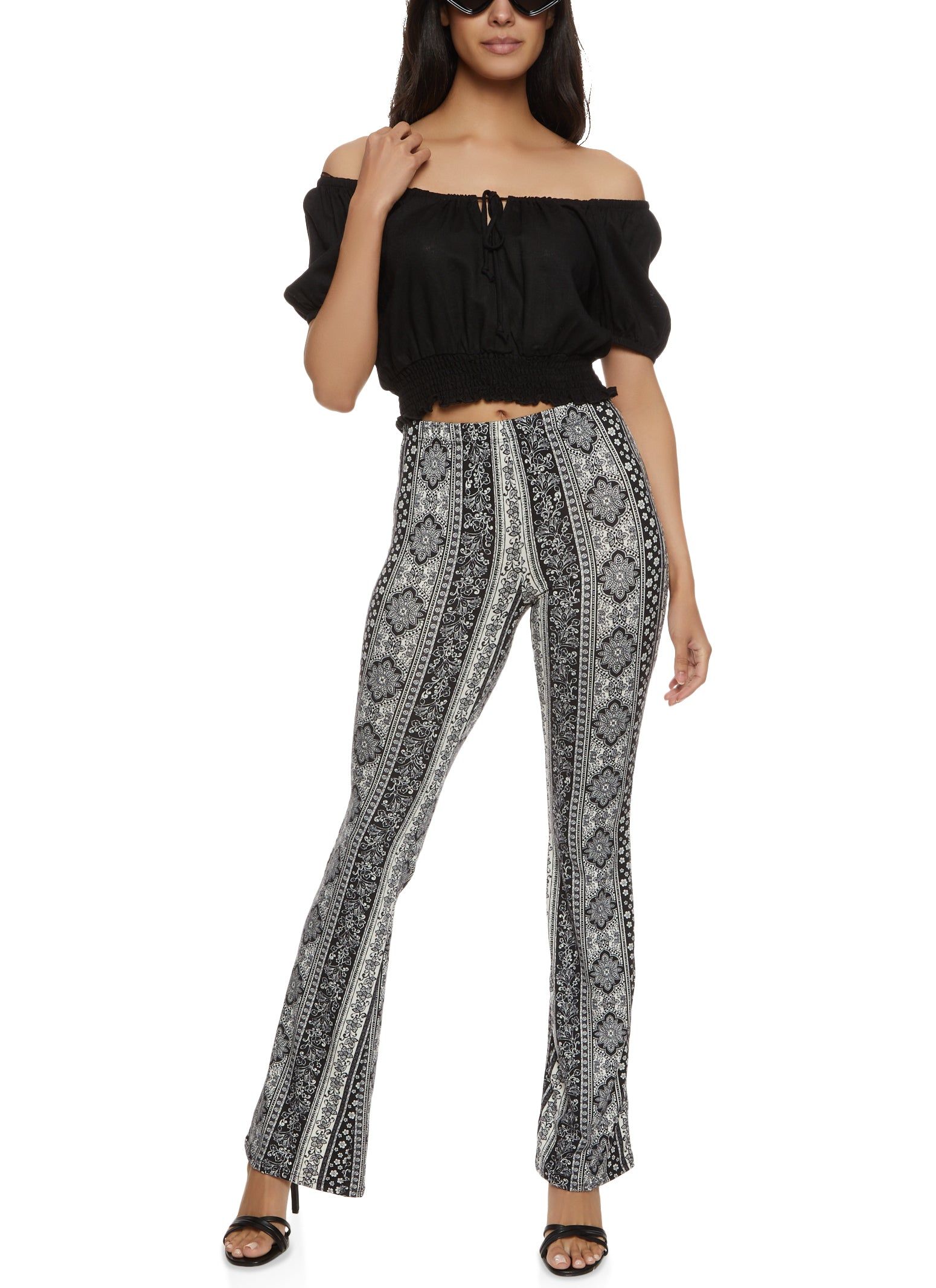Mixed Print Boho Flare Pants sold by Rainbow product image thumbnail 2