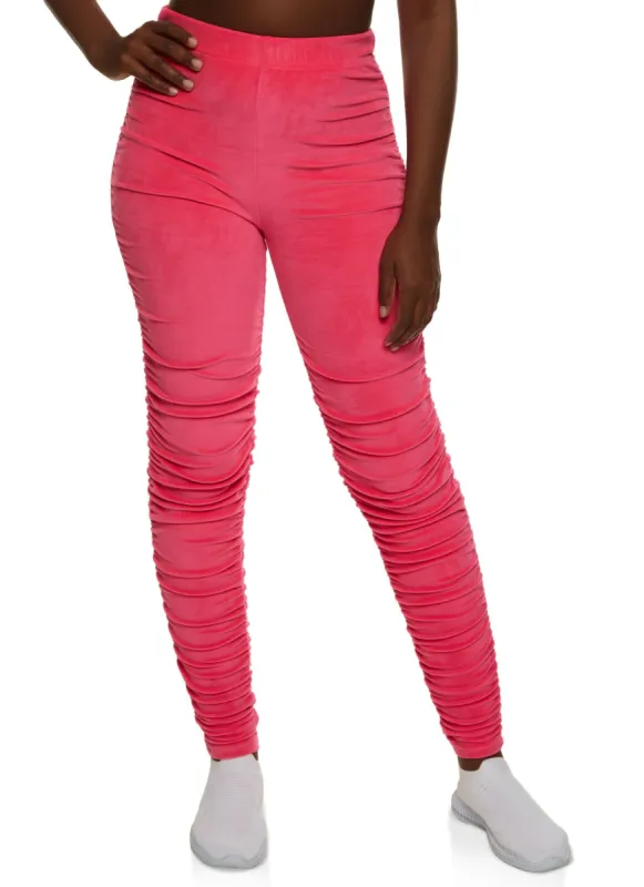 Velour Ruched Leggings sold by Rainbow