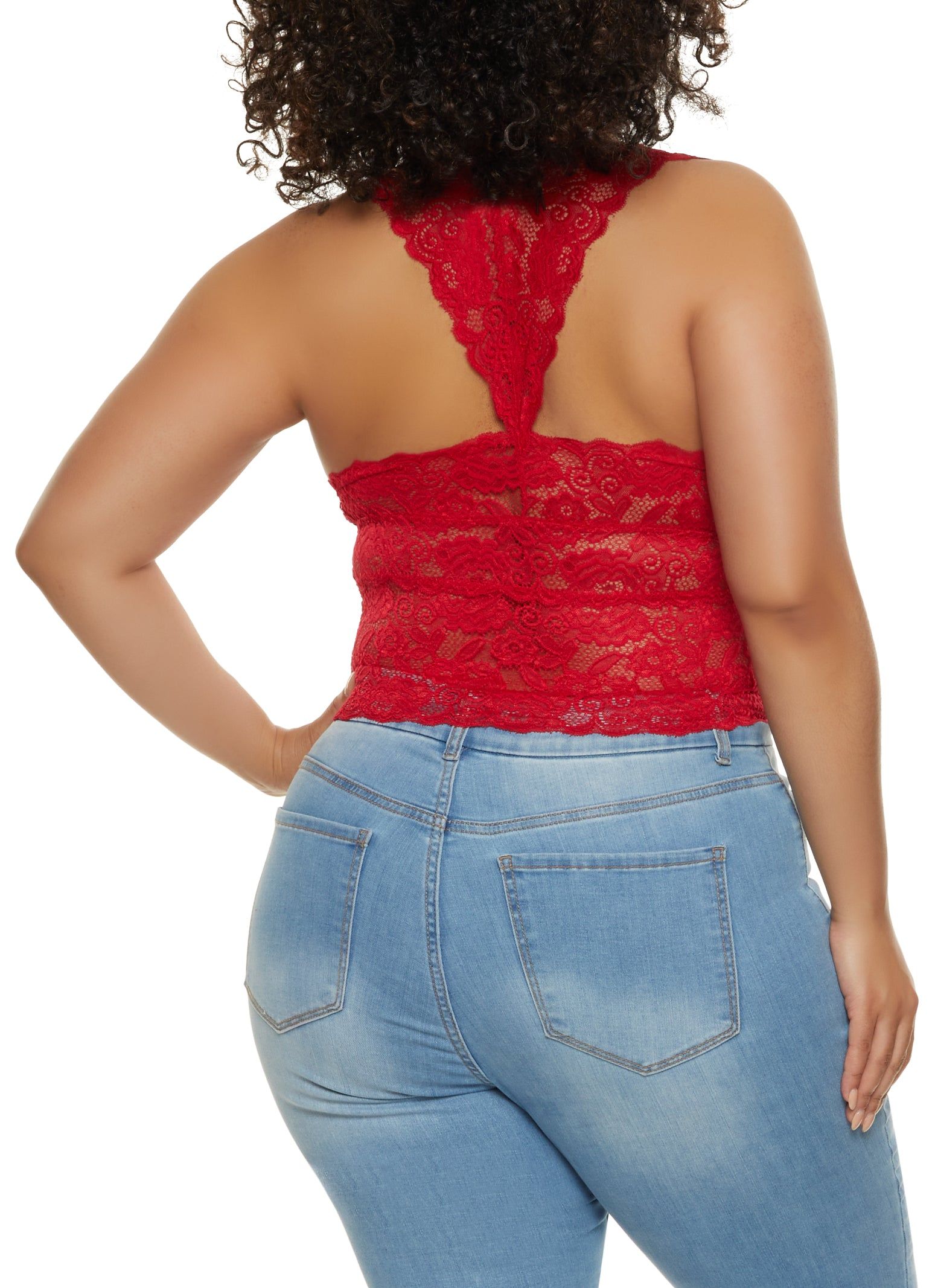 Plus Size Lace Racerback Top sold by Rainbow product image thumbnail 2