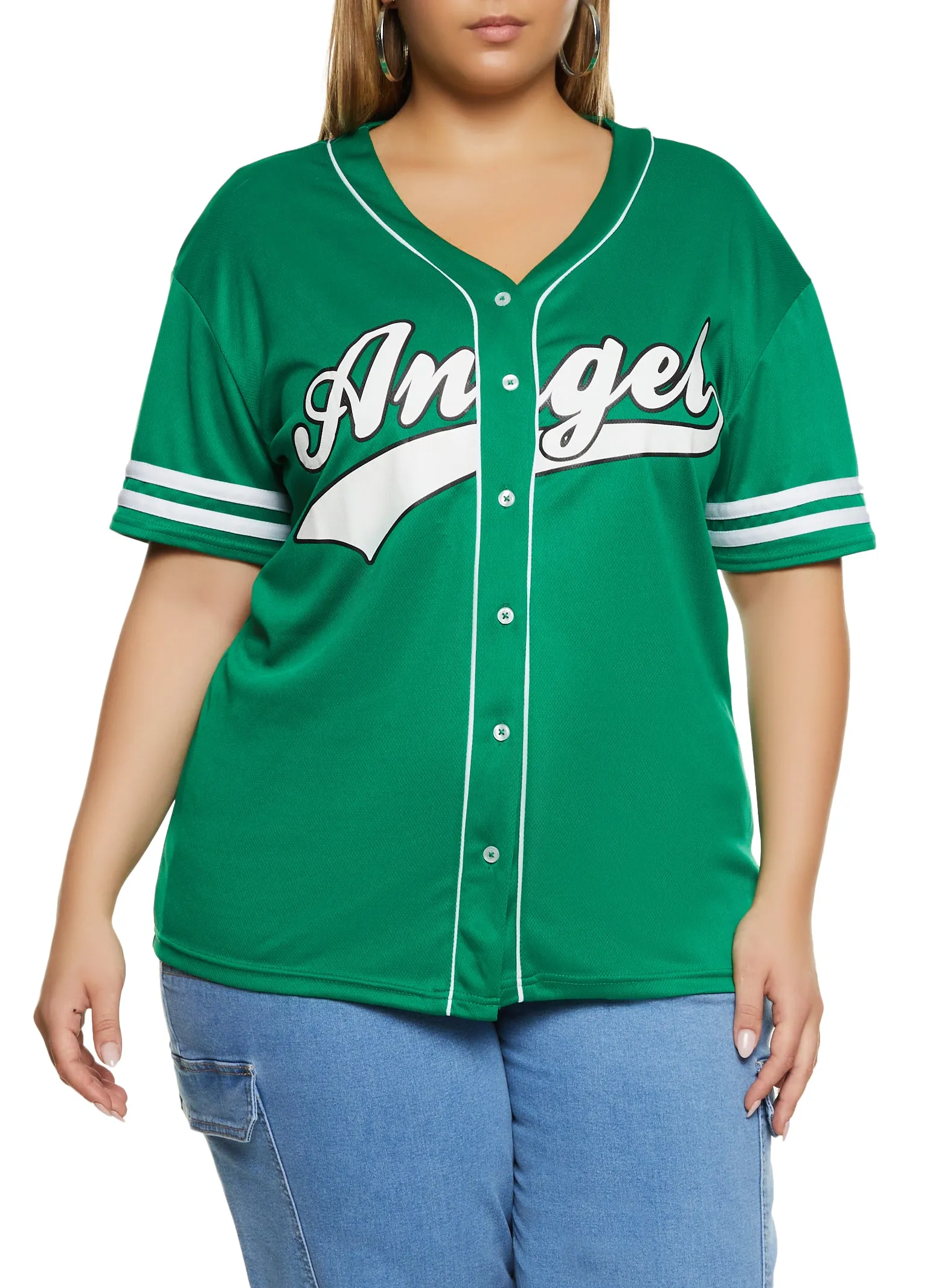 Plus Size Angel Baseball Shirt sold by Rainbow product image thumbnail 2