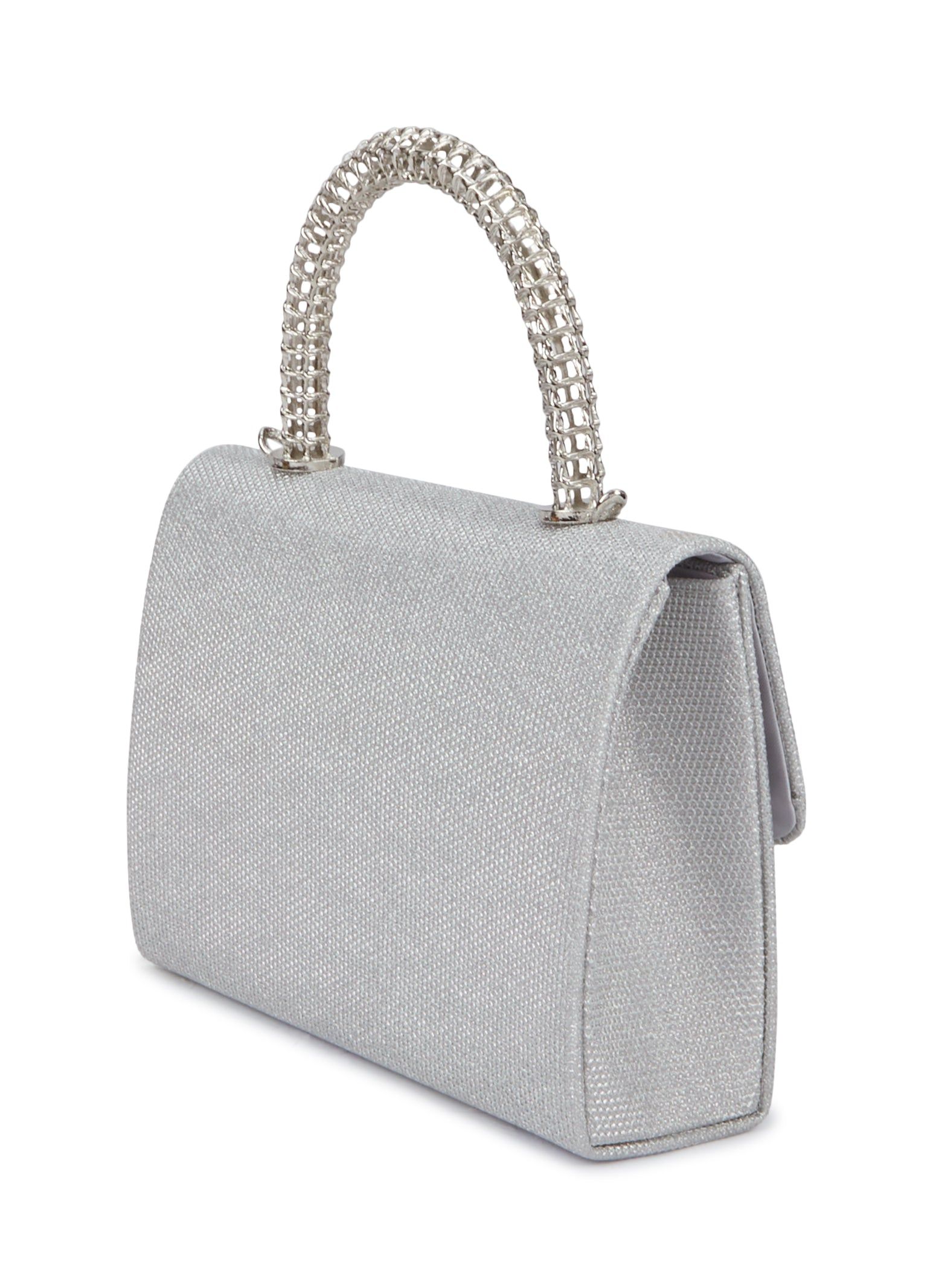 Lurex Metal Handle Square Clutch sold by Rainbow product image thumbnail 3