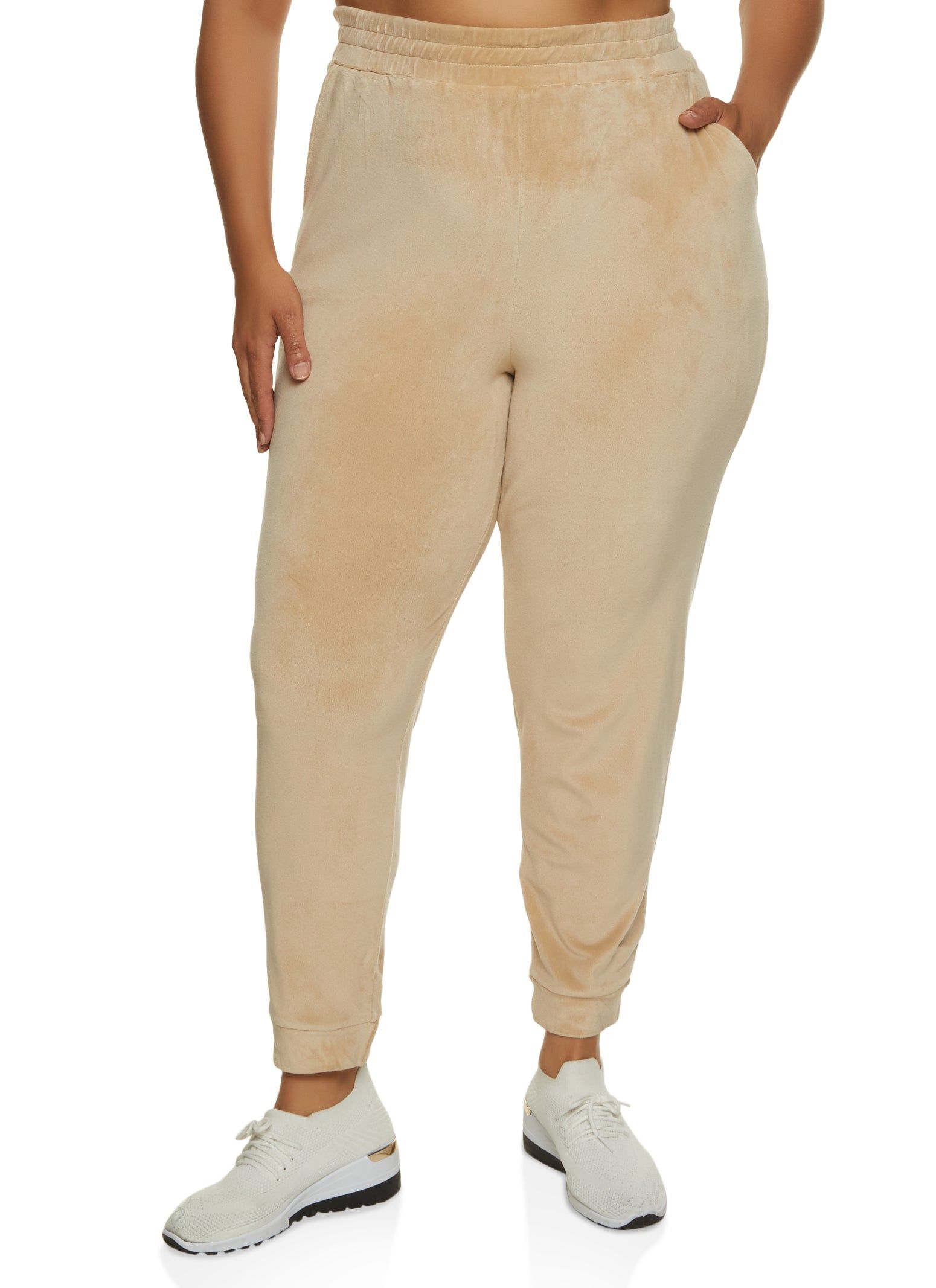Plus Size Velour Joggers sold by Rainbow