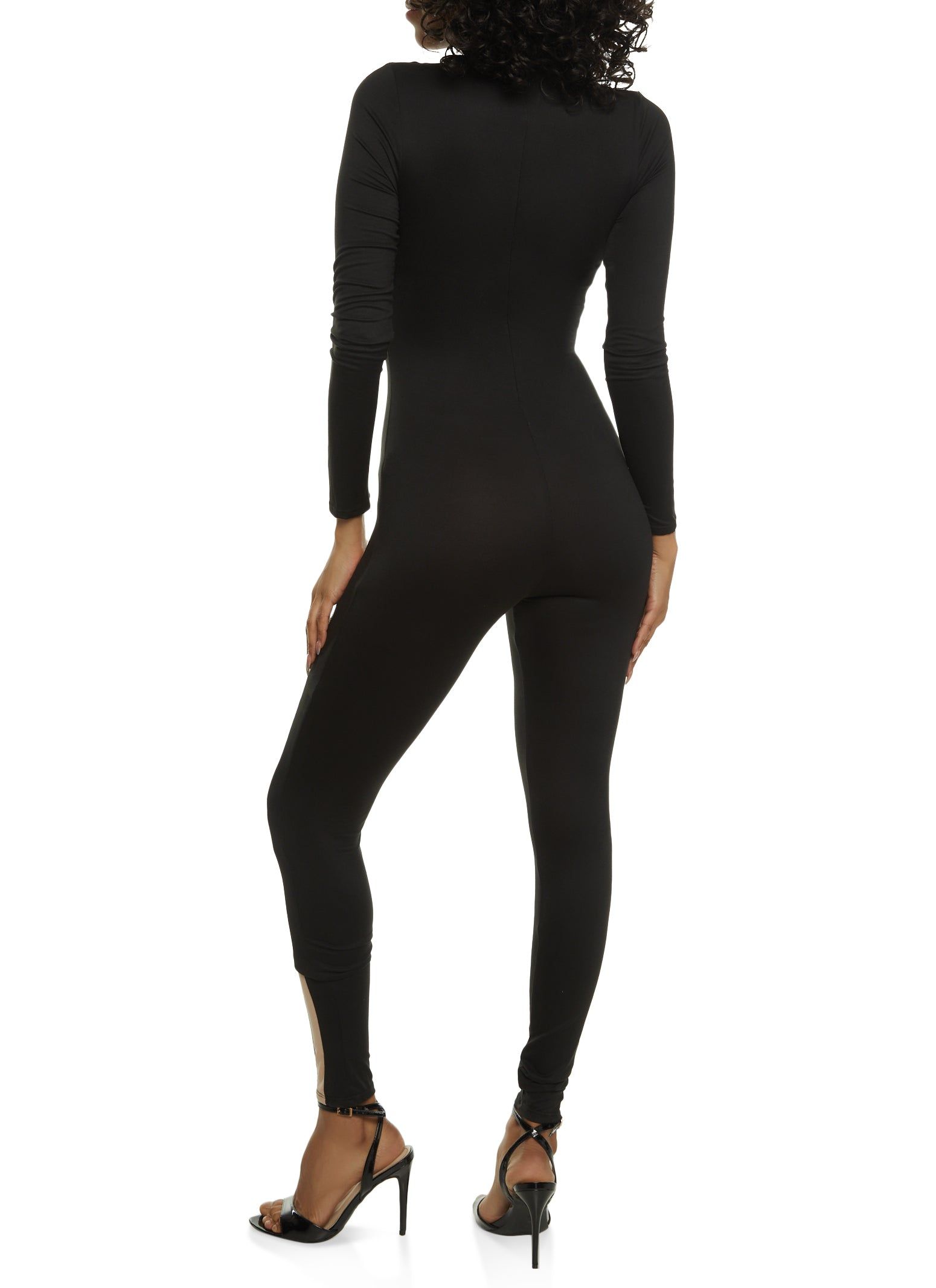 Contrast Mock Neck Catsuit sold by Rainbow product image thumbnail 3