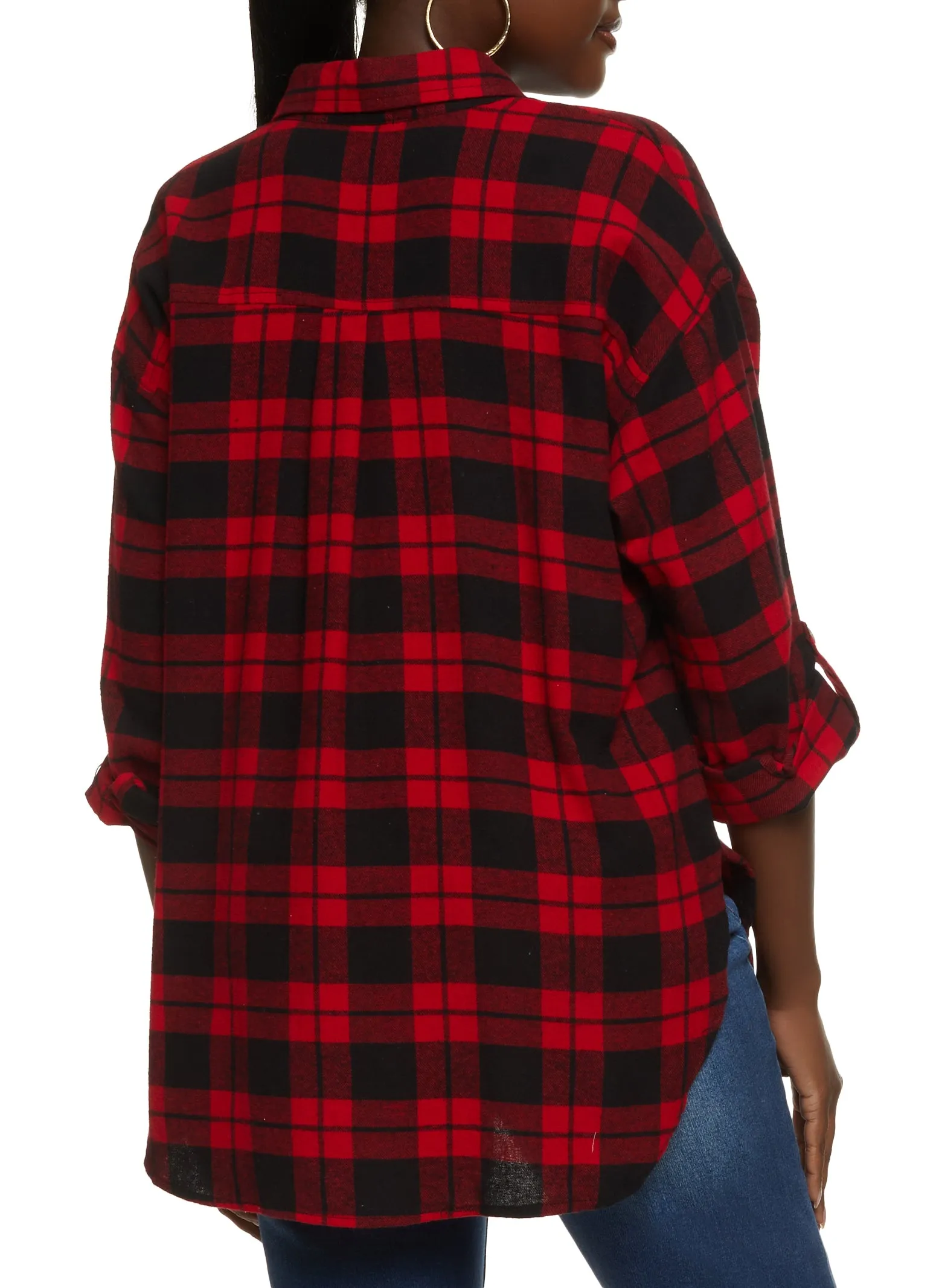 Plaid Long Sleeve Flannel Shirt sold by Rainbow product image thumbnail 2