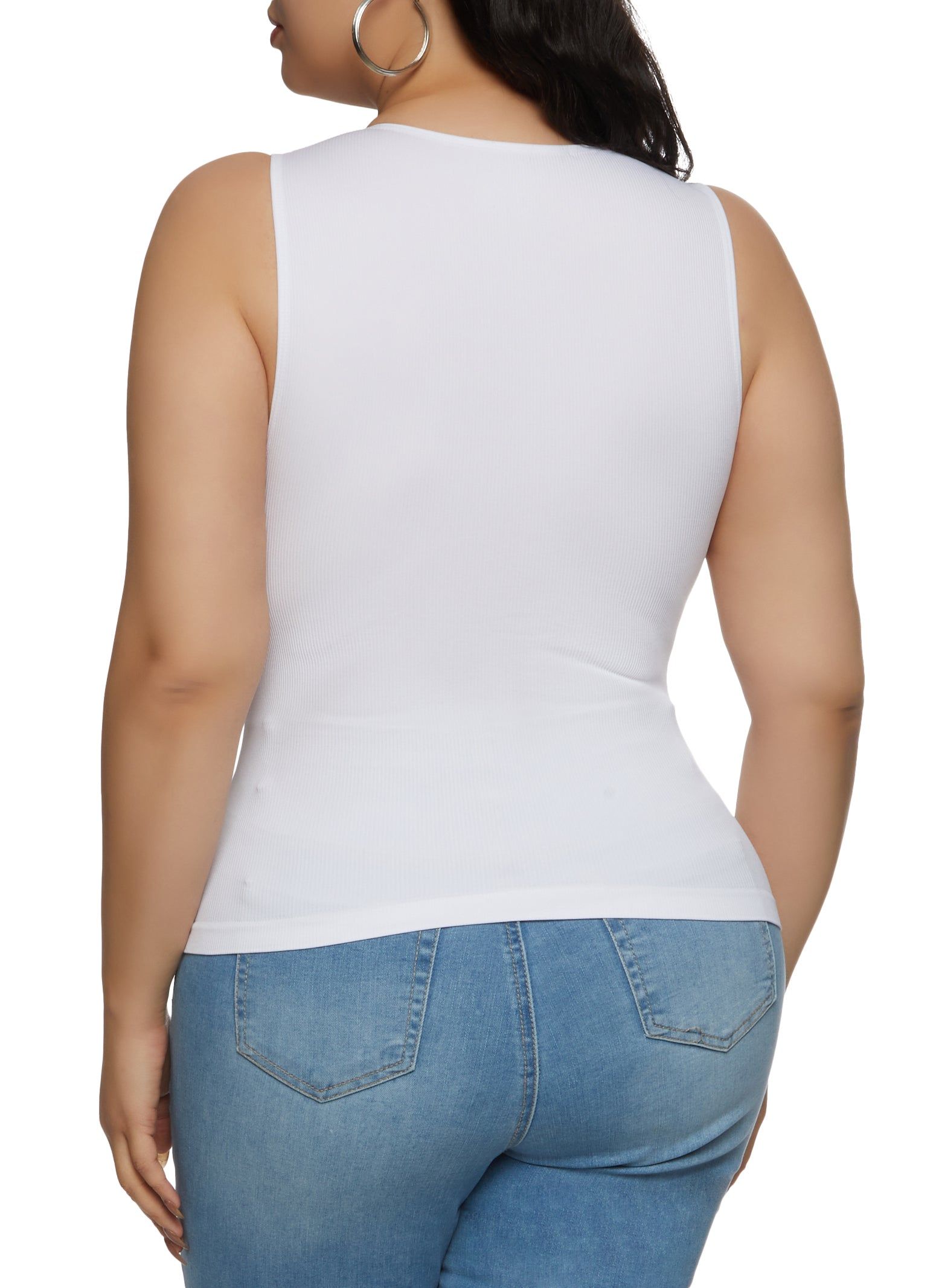 Plus Size Seamless Cut Out Tank Top sold by Rainbow product image thumbnail 3