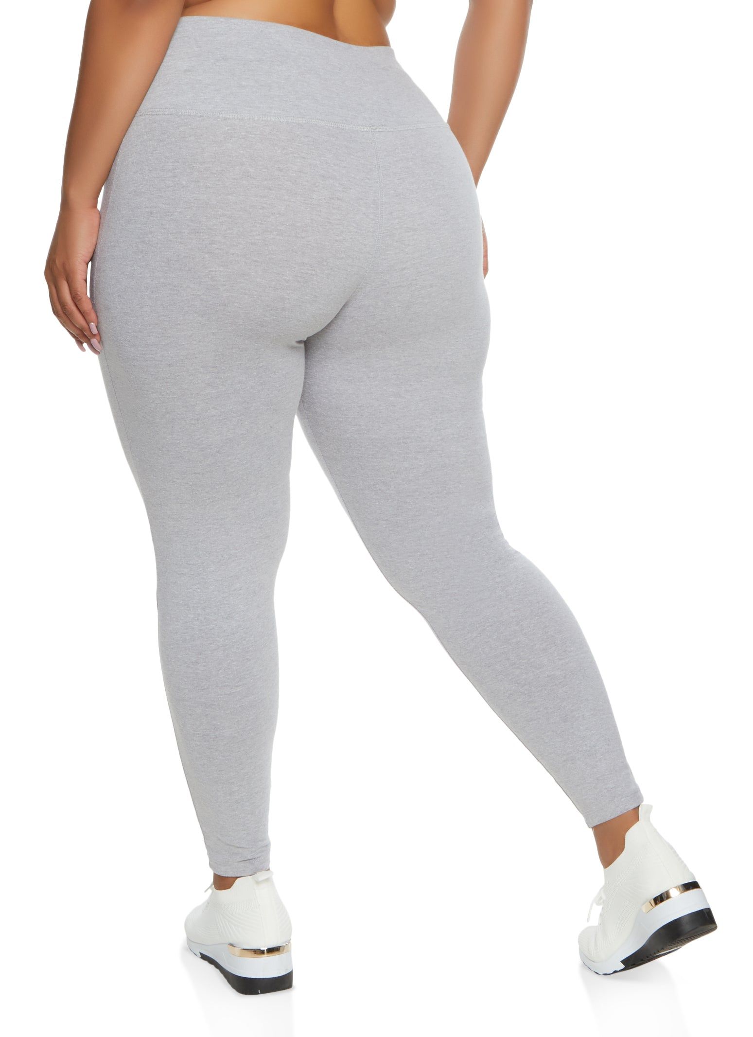 Plus Size Solid High Waist Leggings sold by Rainbow product image thumbnail 2