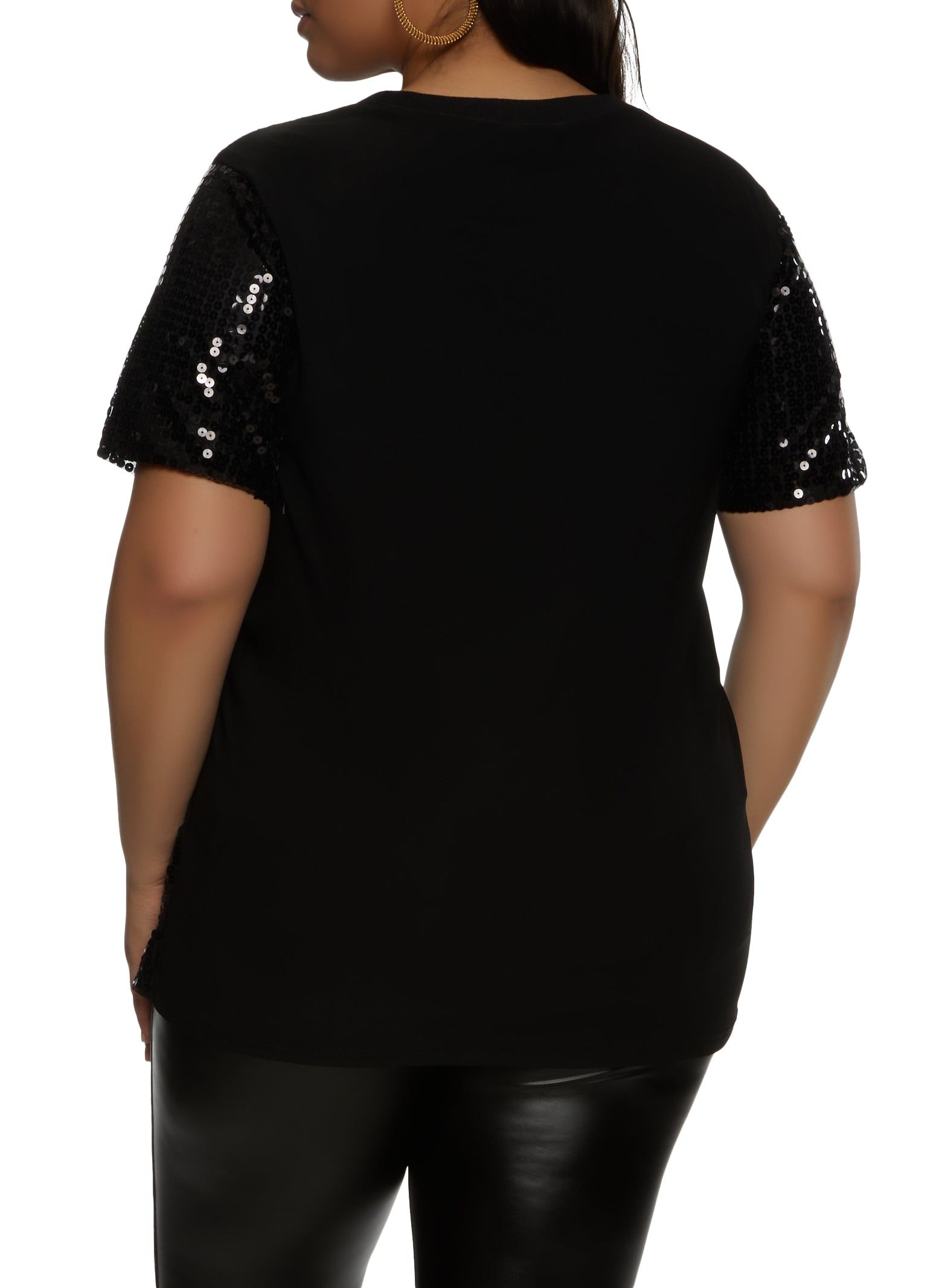Plus Size Birthday Queen Sequin Graphic Tee sold by Rainbow product image thumbnail 2