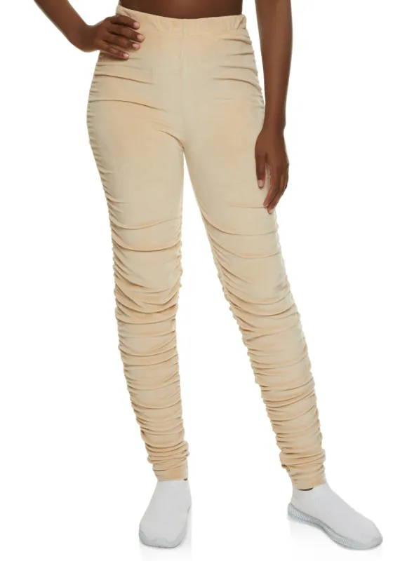 Velour Ruched Leggings sold by Rainbow