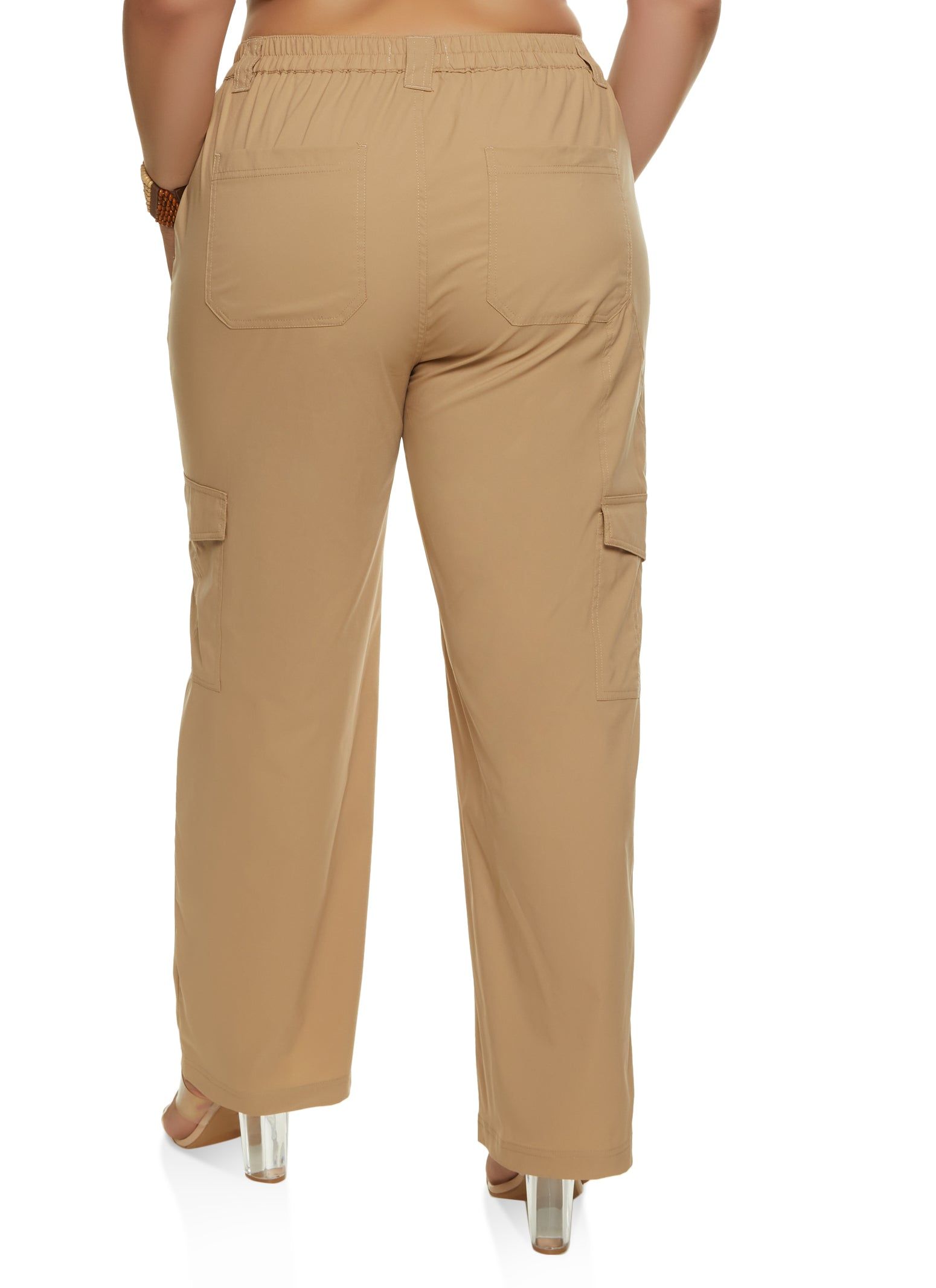 Plus Size Nylon Wide Leg Cargo Pants sold by Rainbow product image thumbnail 3