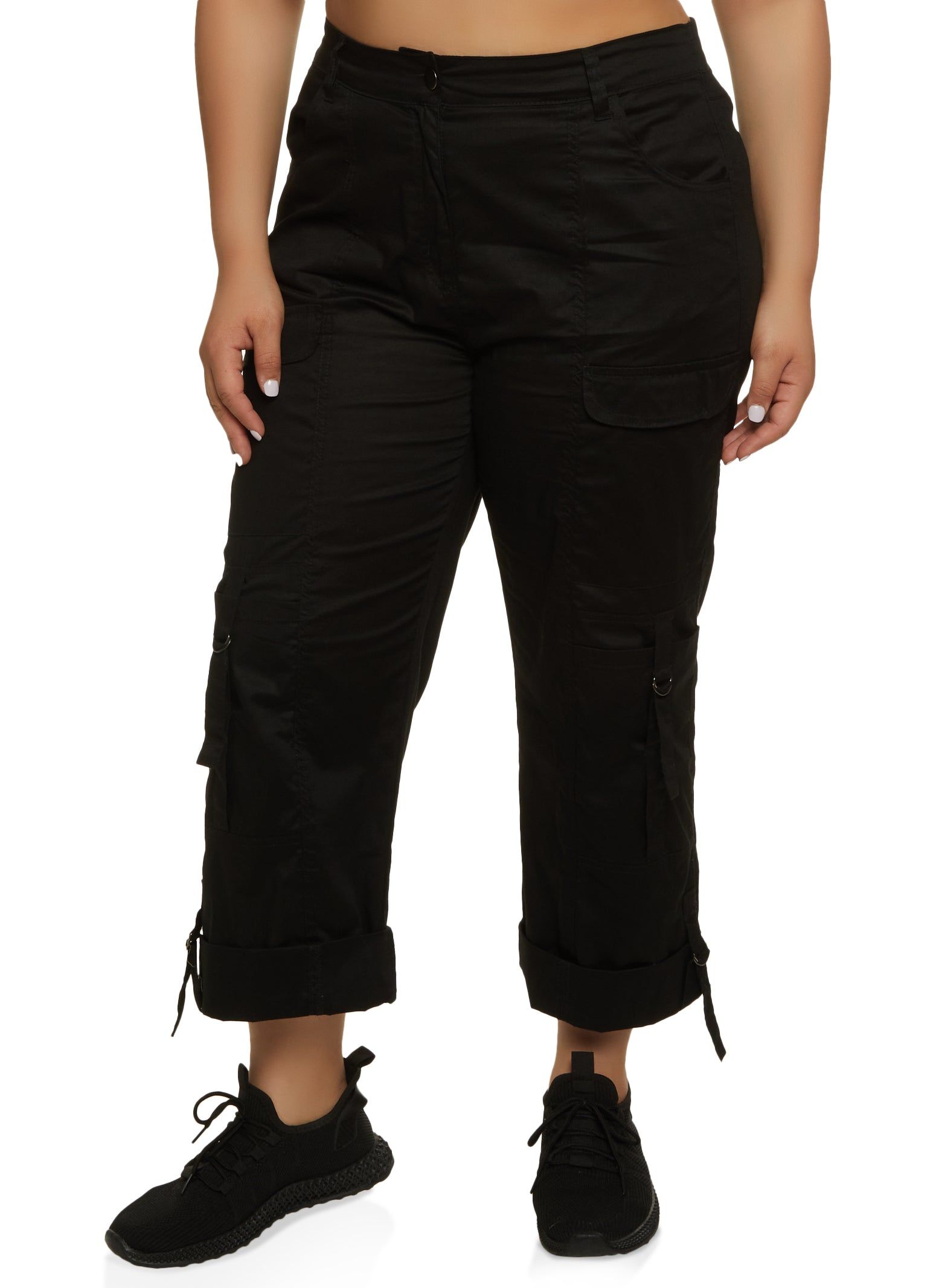 Plus Size Cuffed Cargo Pants sold by Rainbow