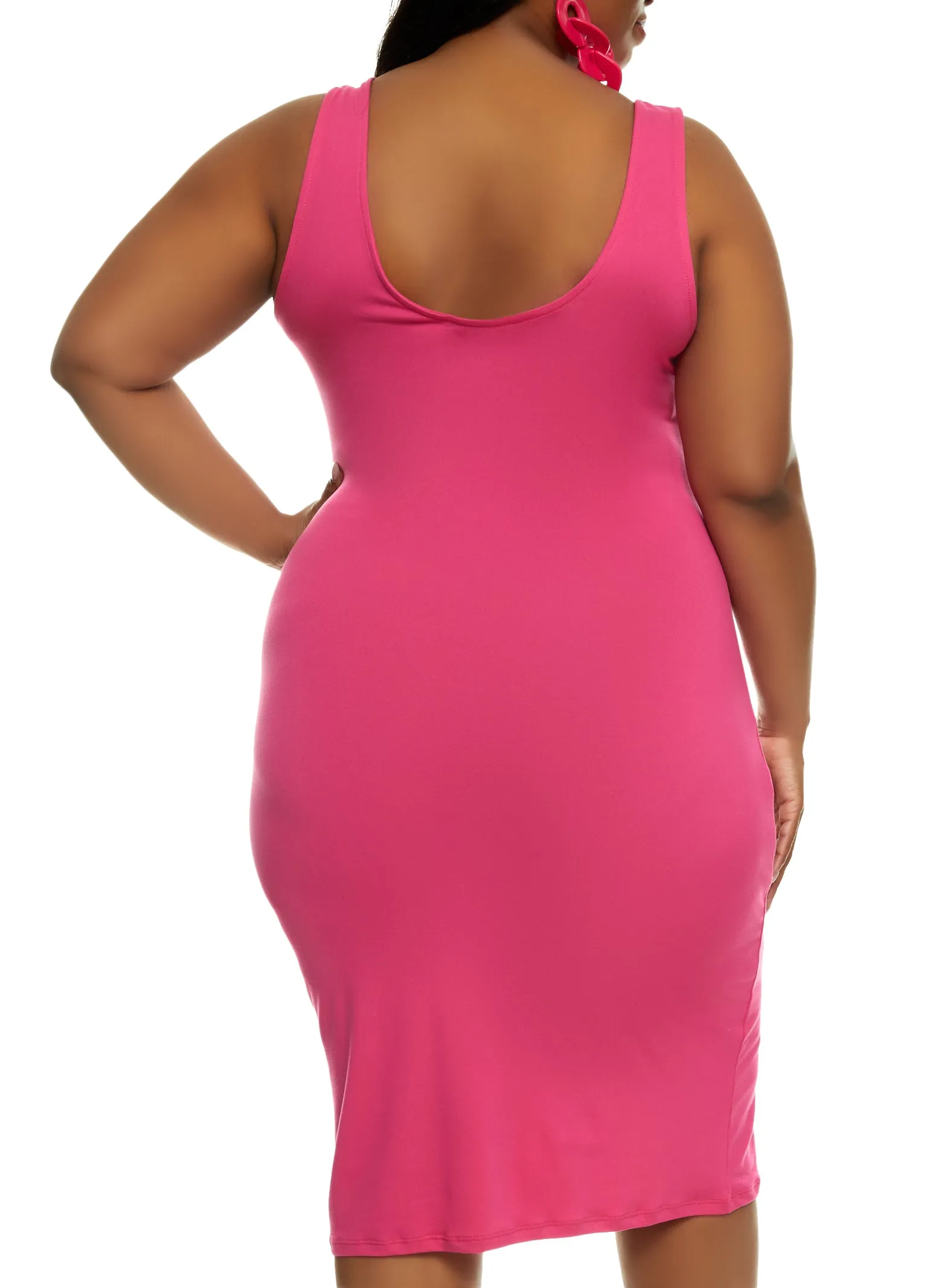 Plus Size Basic Midi Tank Dress sold by Rainbow product image thumbnail 3