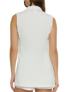Solid Crepe Knit Blazer Vest sold by Rainbow