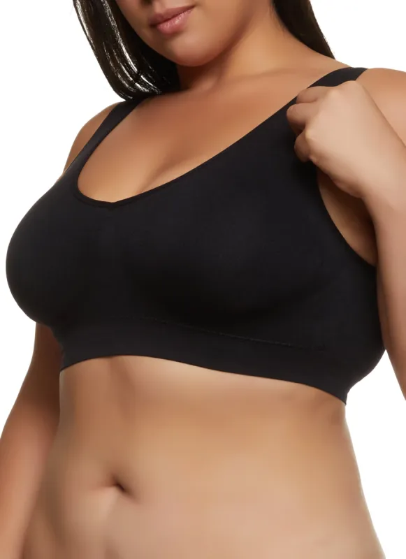 Plus Size Seamless Full Coverage Sports Bra sold by Rainbow