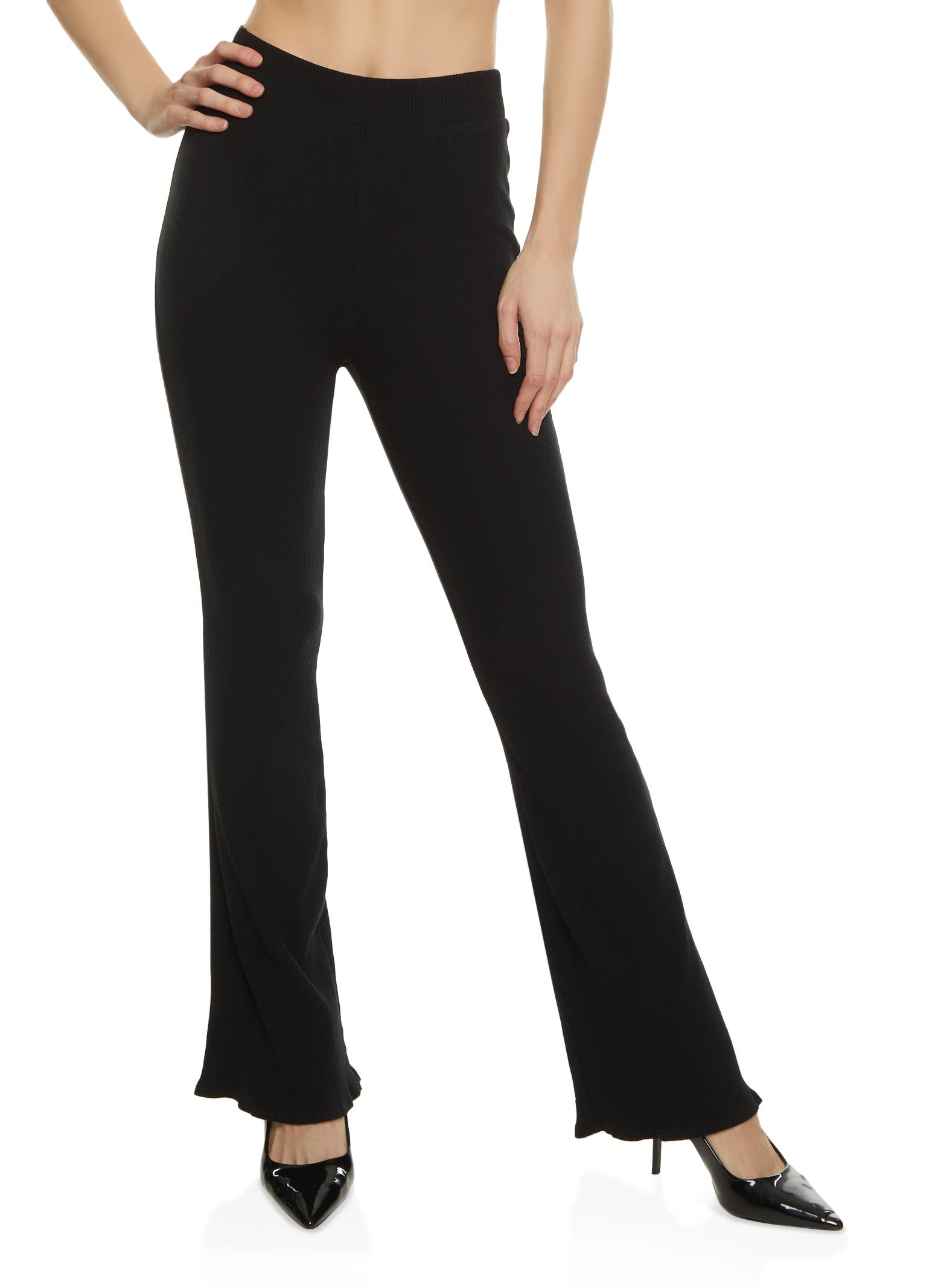 Basic Ribbed Flare Pants sold by Rainbow