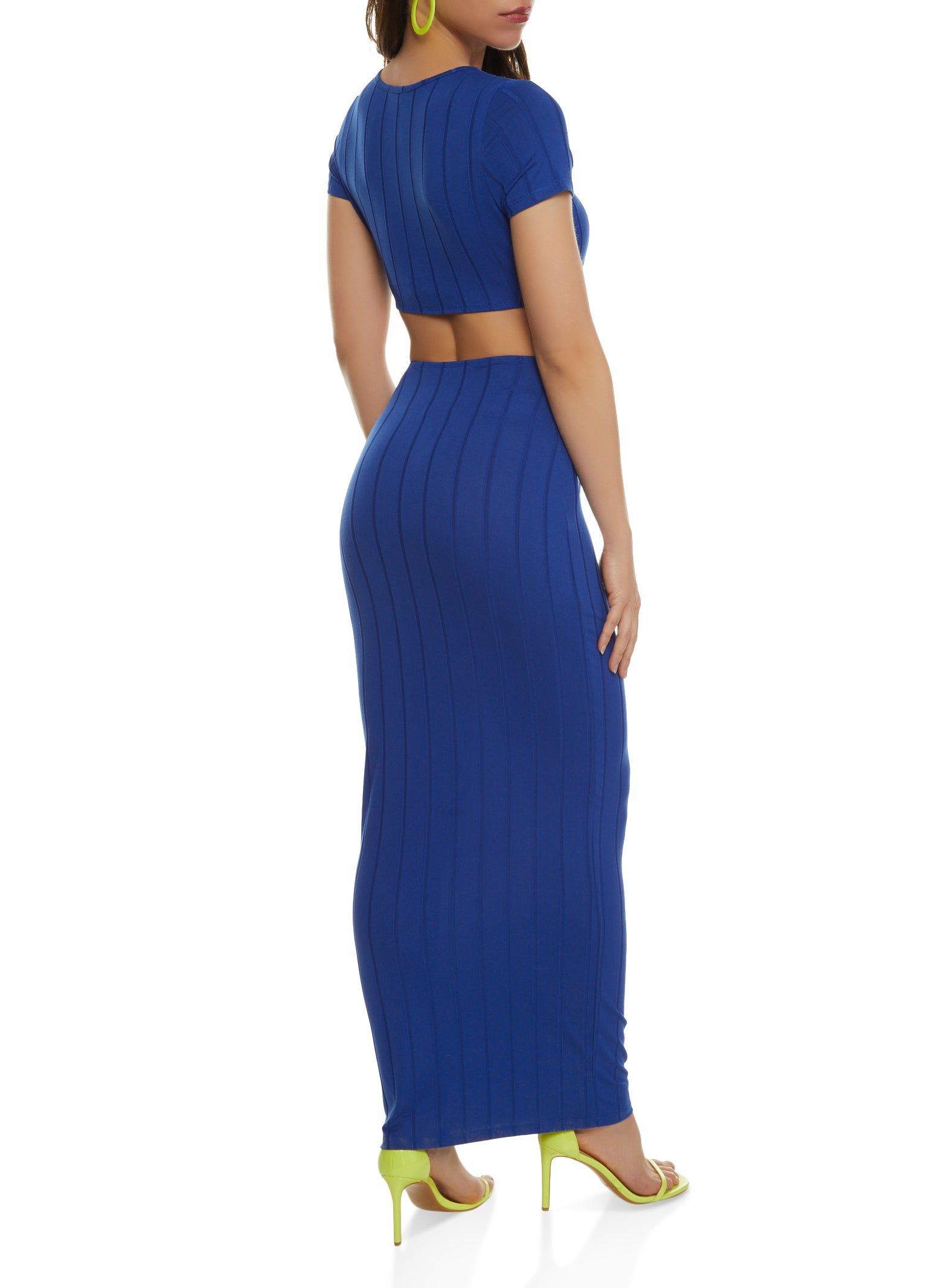 Ribbed O Ring Cut Out Maxi Dress sold by Rainbow product image thumbnail 3