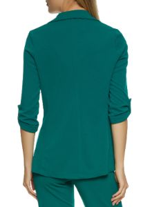 Crepe Knit Tabbed Sleeve Blazer sold by Rainbow