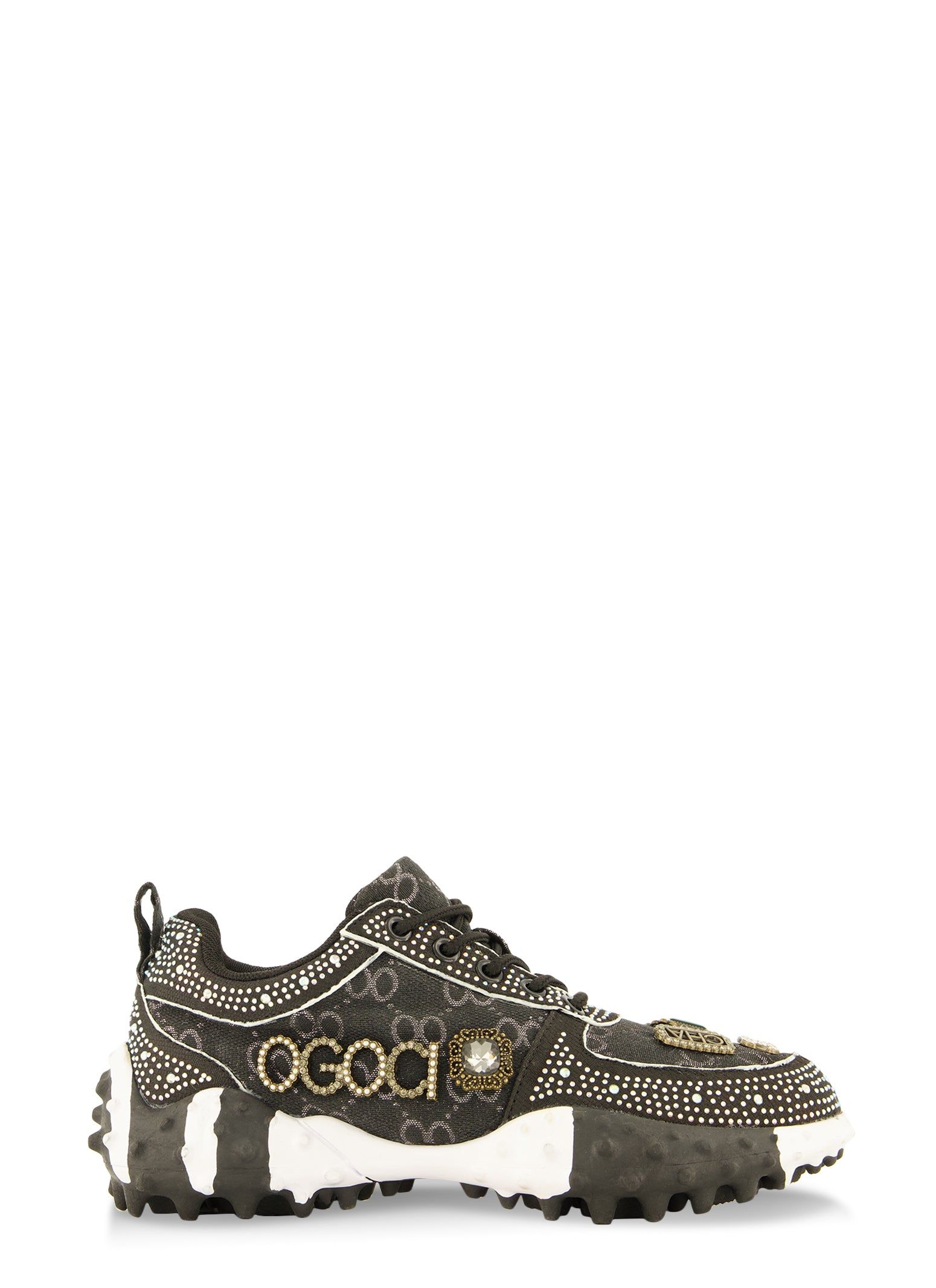 Rhinestone Color Block Lace Up Sneakers sold by Rainbow product image thumbnail 2