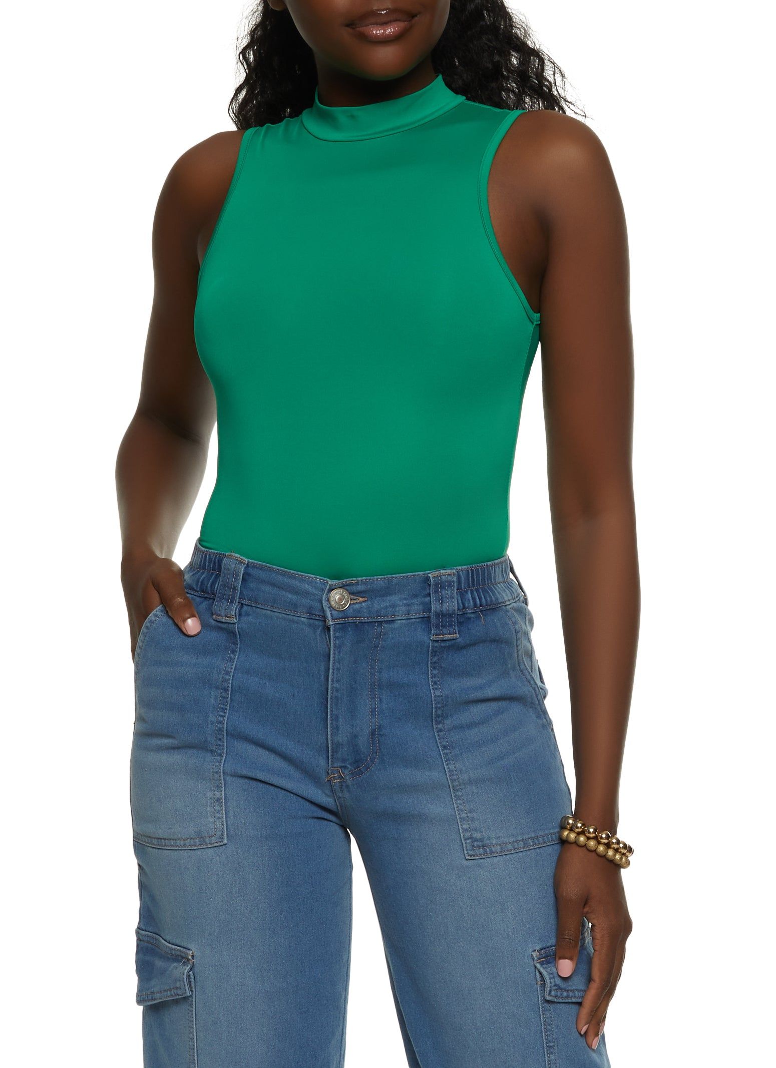 Mock Neck Tank Bodysuit sold by Rainbow product image thumbnail 2