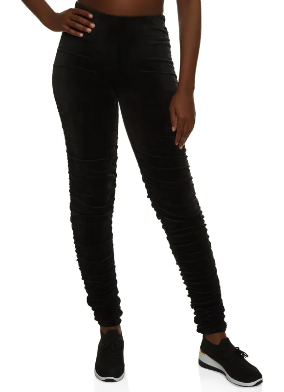 Velour Ruched Leggings sold by Rainbow