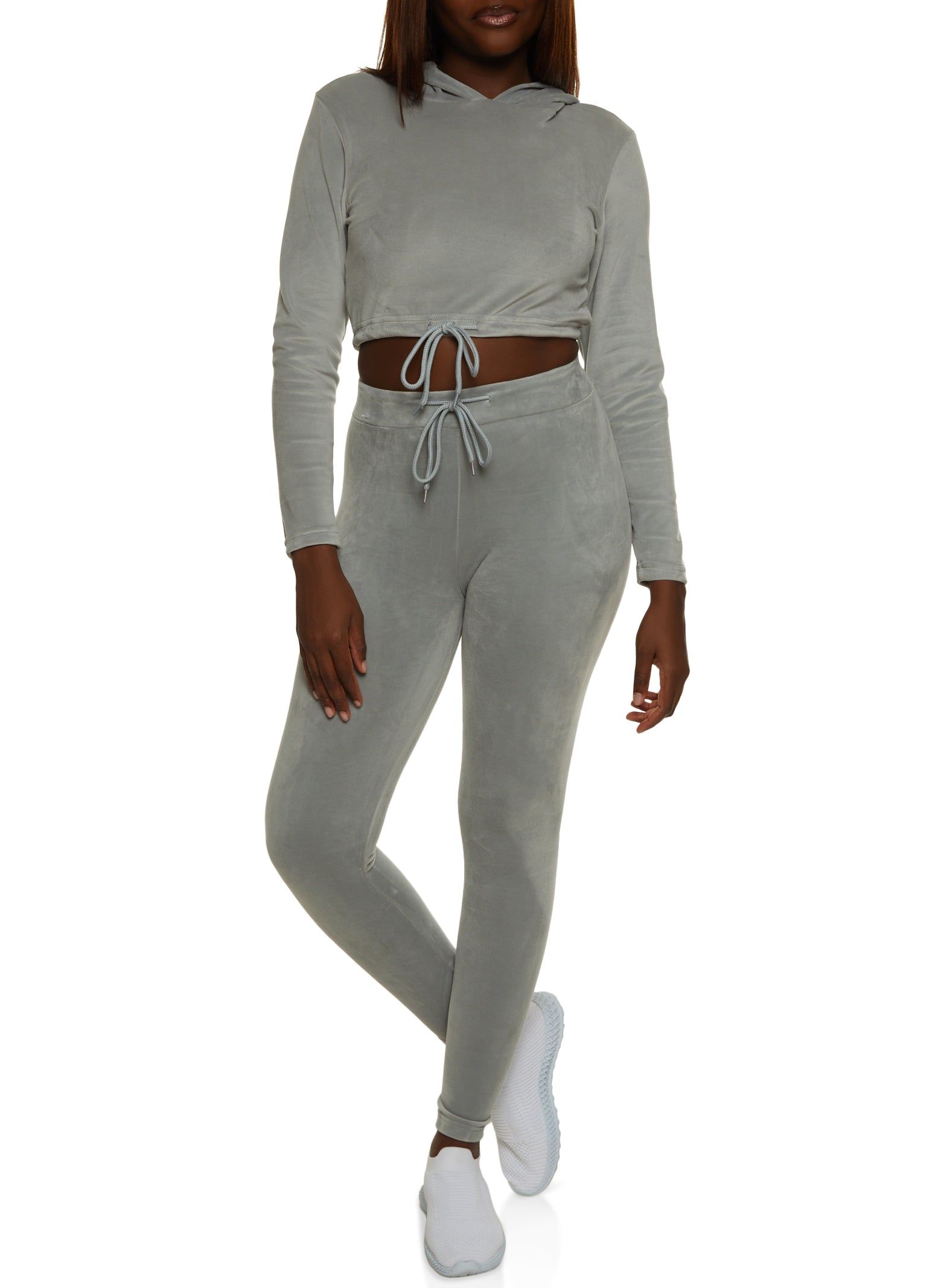 Velour Drawstring Hem Pullover Hoodie sold by Rainbow product image thumbnail 2